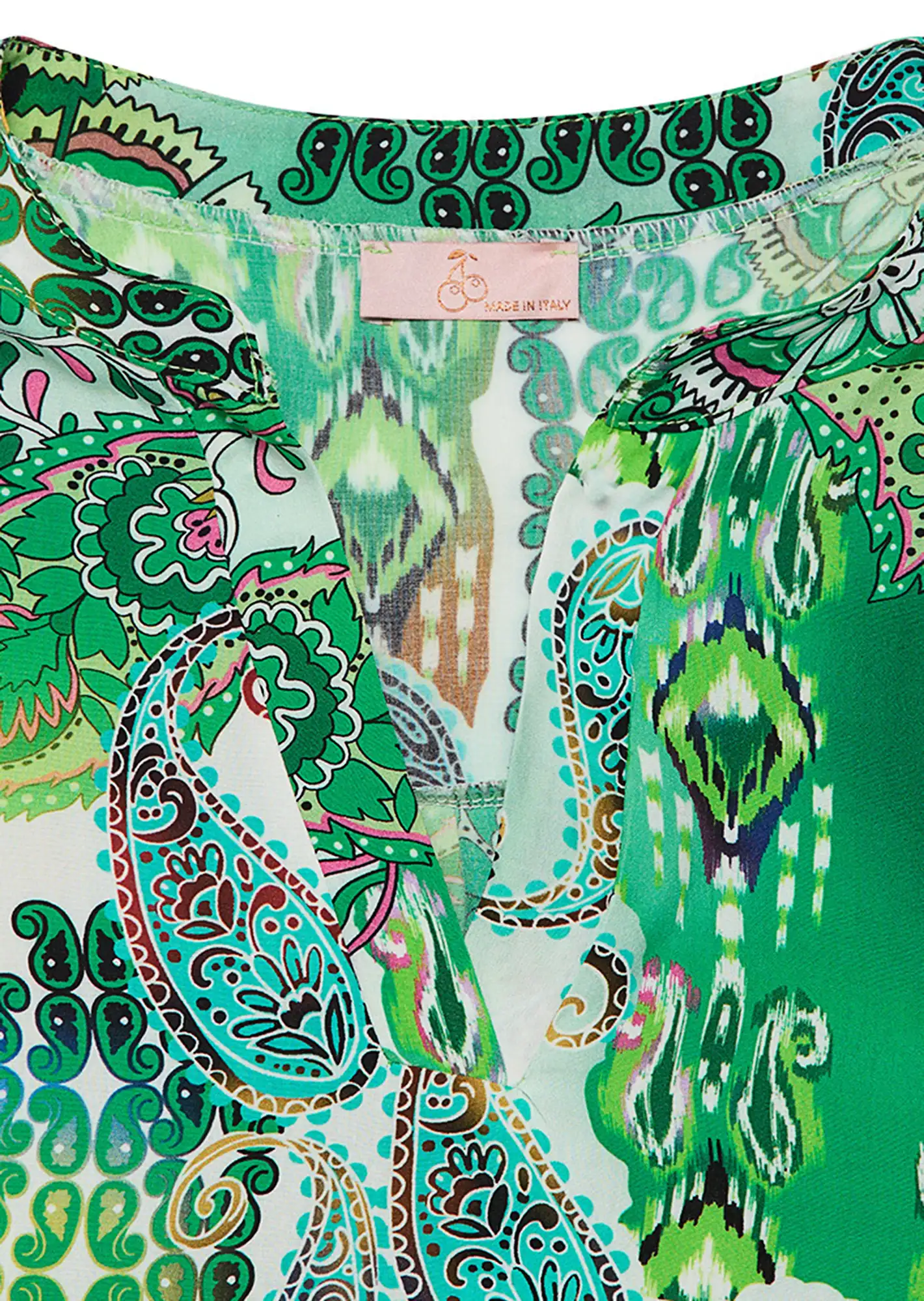 Bluse 'Mandala Patchwork', grün