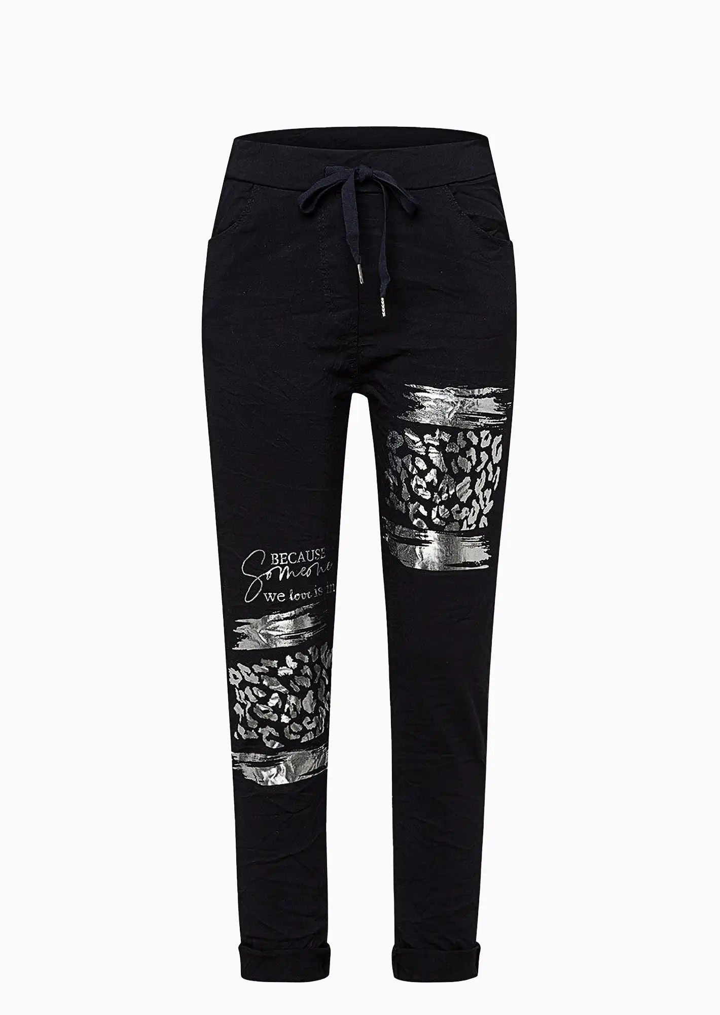 Joggpants metallic, navy