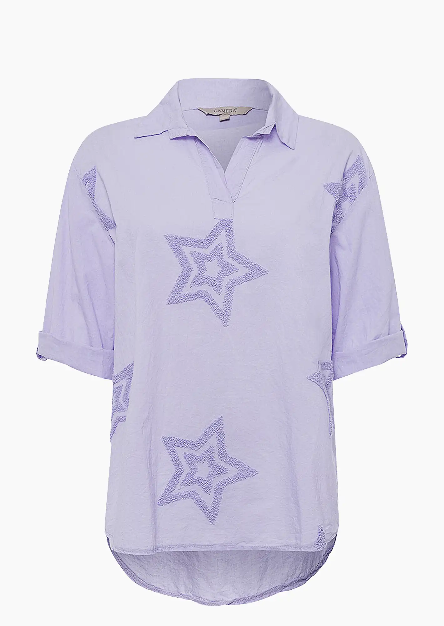 Bluse mit Sternen, flieder