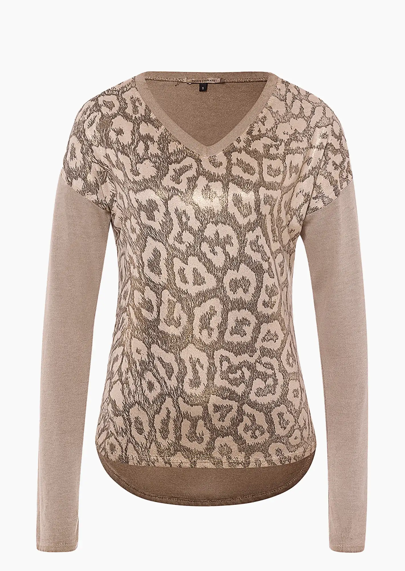 Langarmshirt mit Schimmer, treibholz