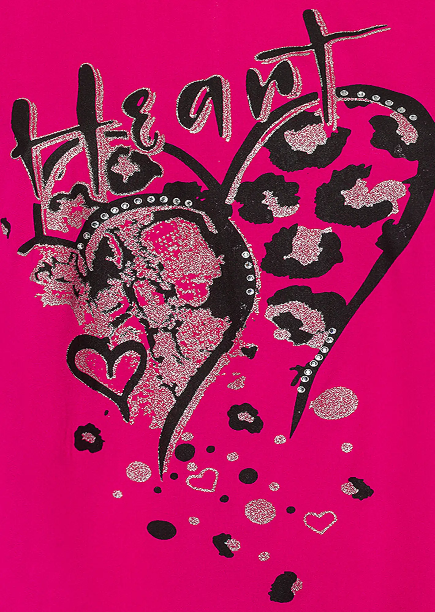 Bluse 'Heart', very berry