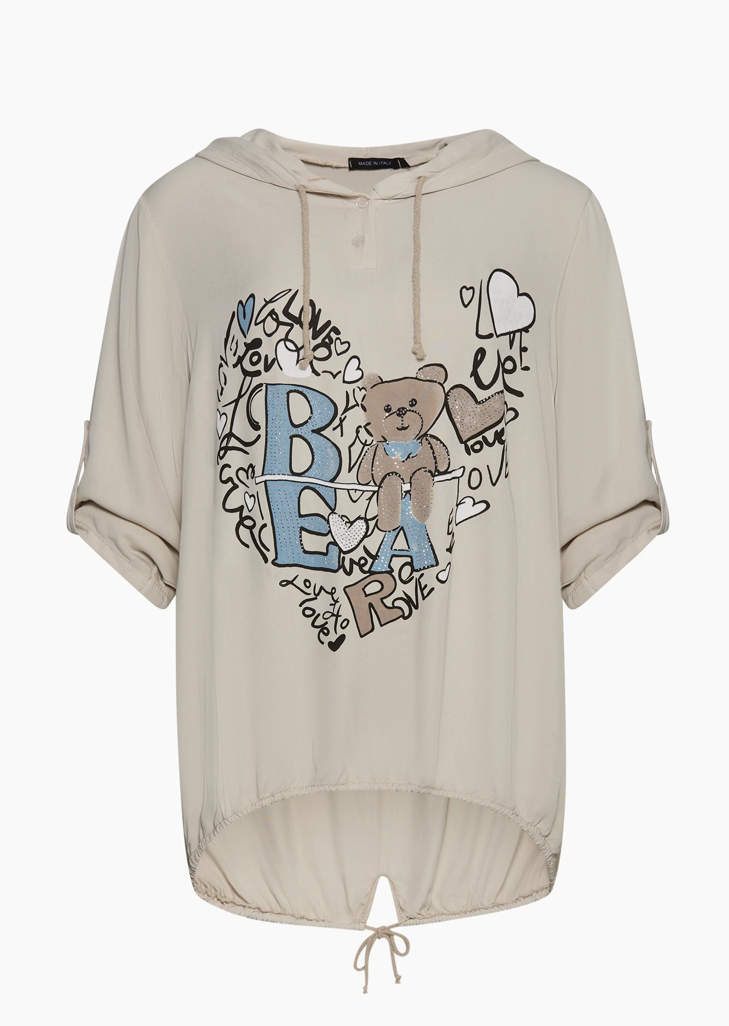 Bluse 'Bear', crema