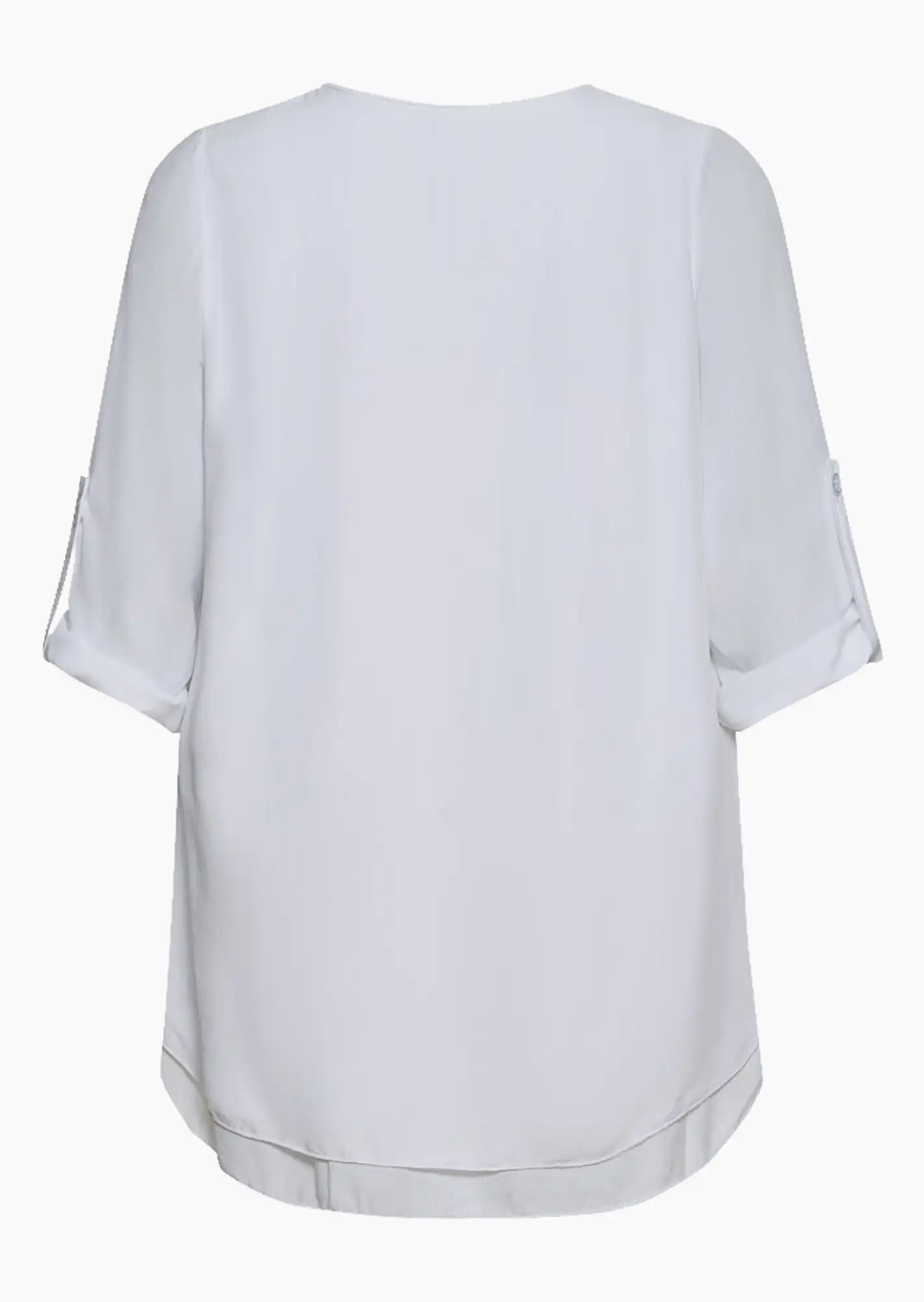 leicht fließende Bluse, weiß