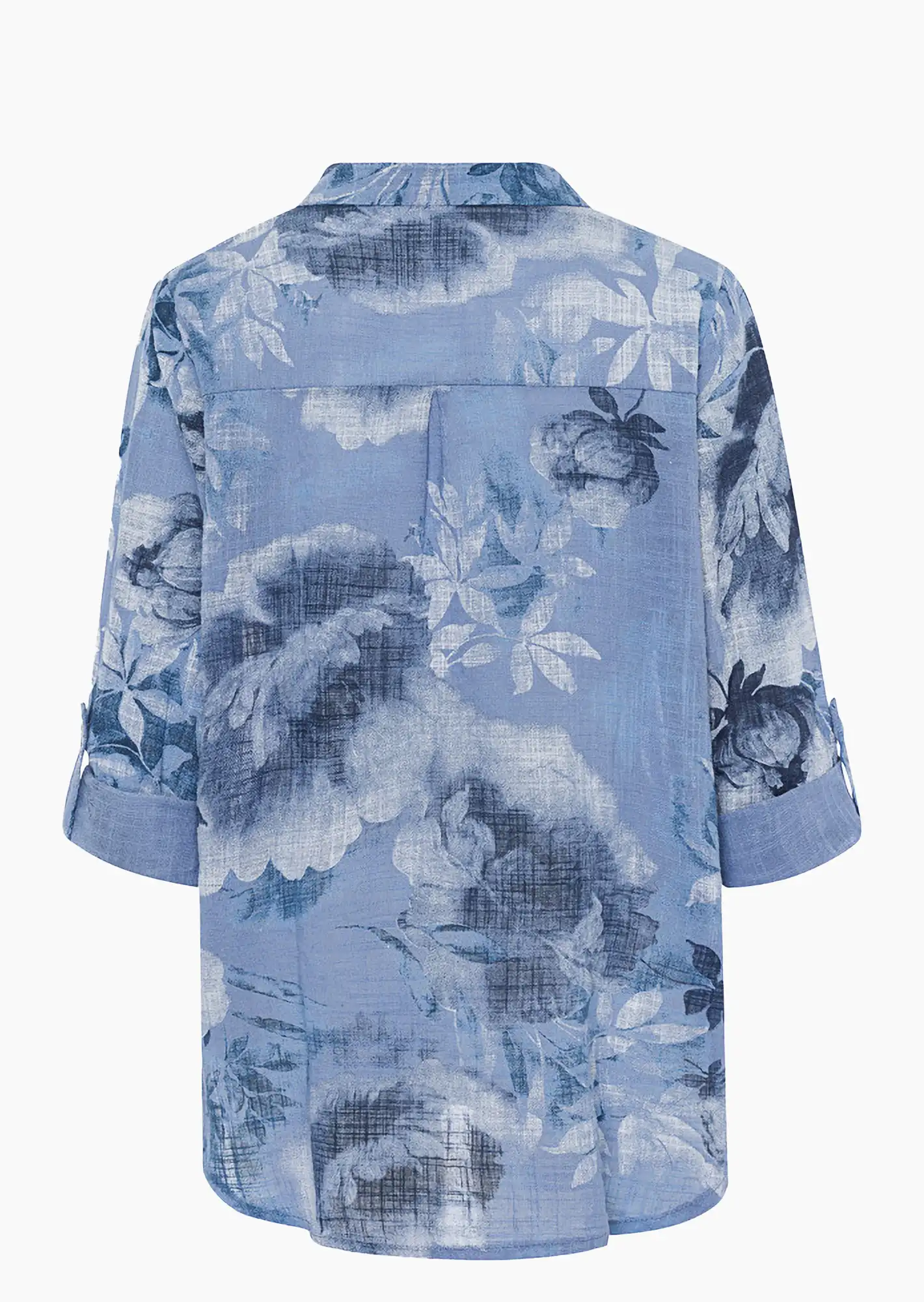 Bluse im Alloverprint, blue
