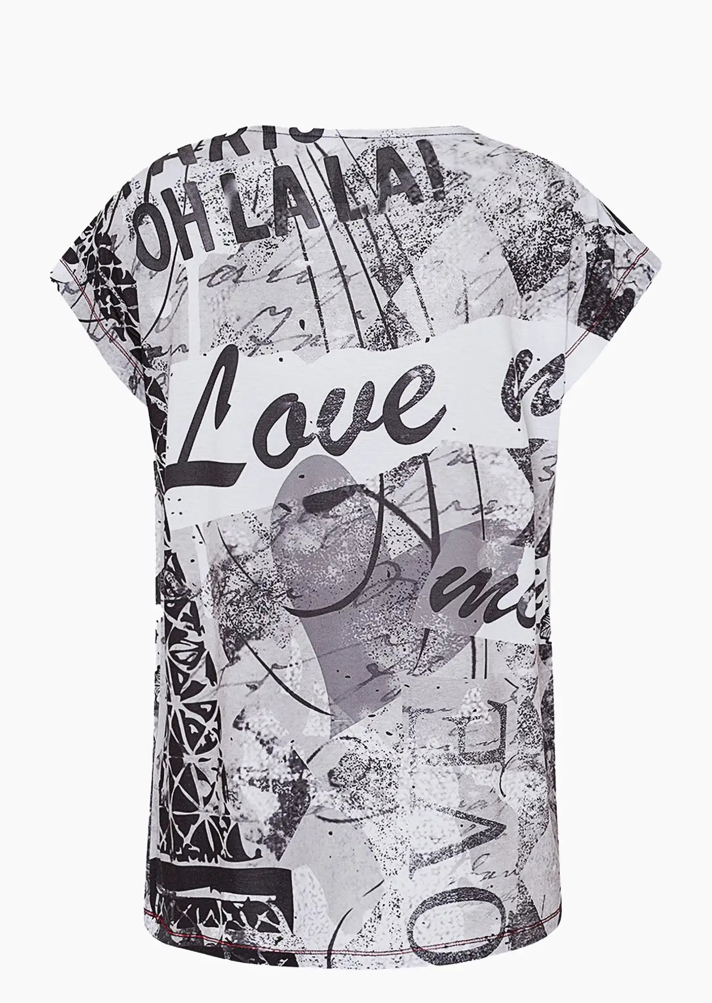 Shirt 'Giraffe', schwarz-weiß