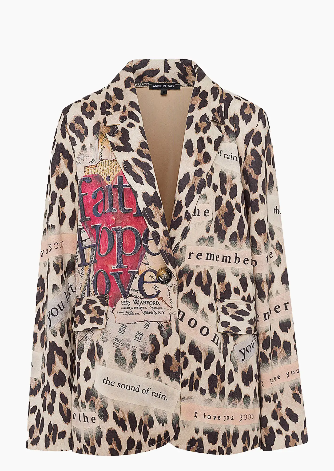 Blazer 'Faith, hope, love', bunt