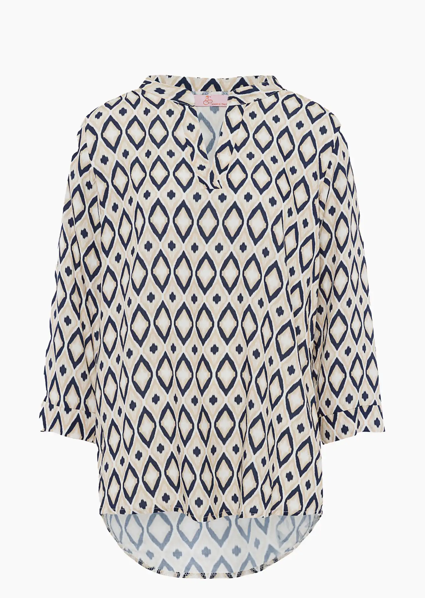 Bluse im Alloverprint, crema