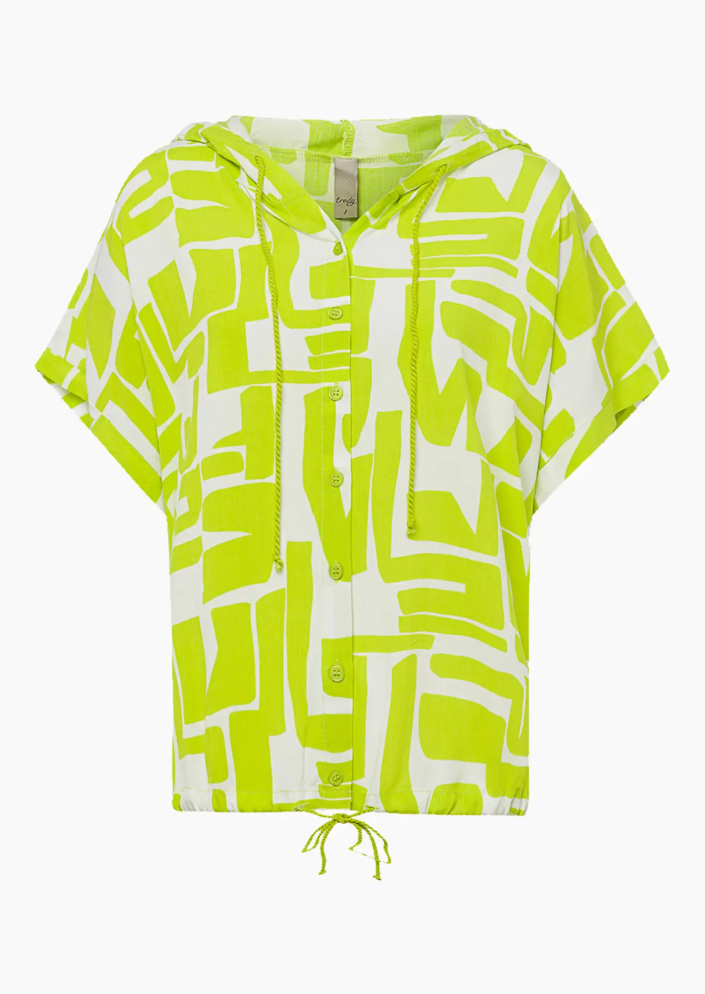 Bluse im Alloverprint, juicy flash-offwhite