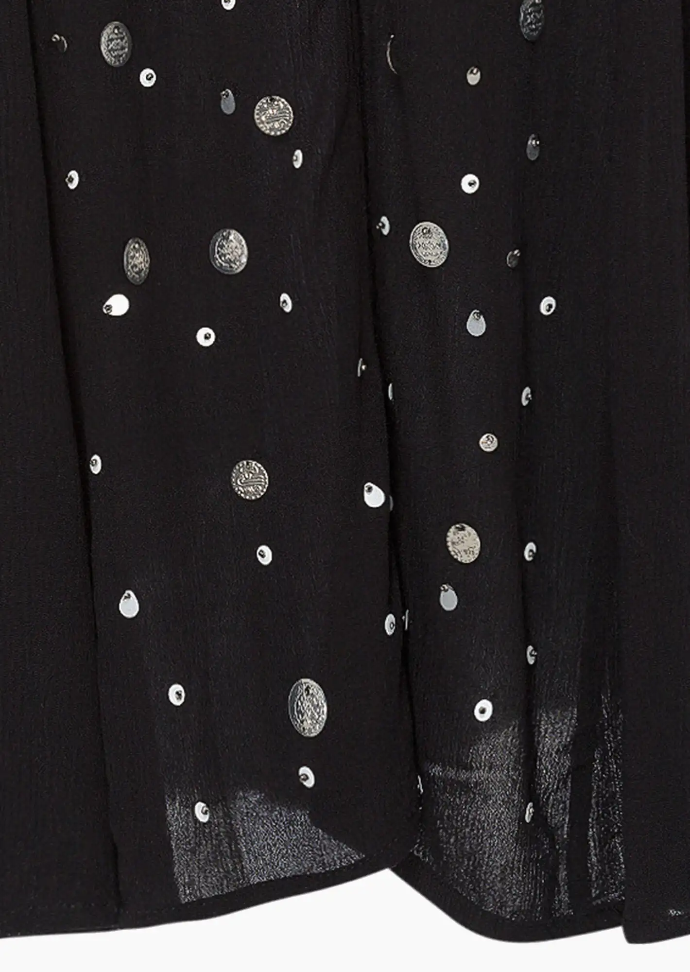 Jacke mit Pailletten, schwarz