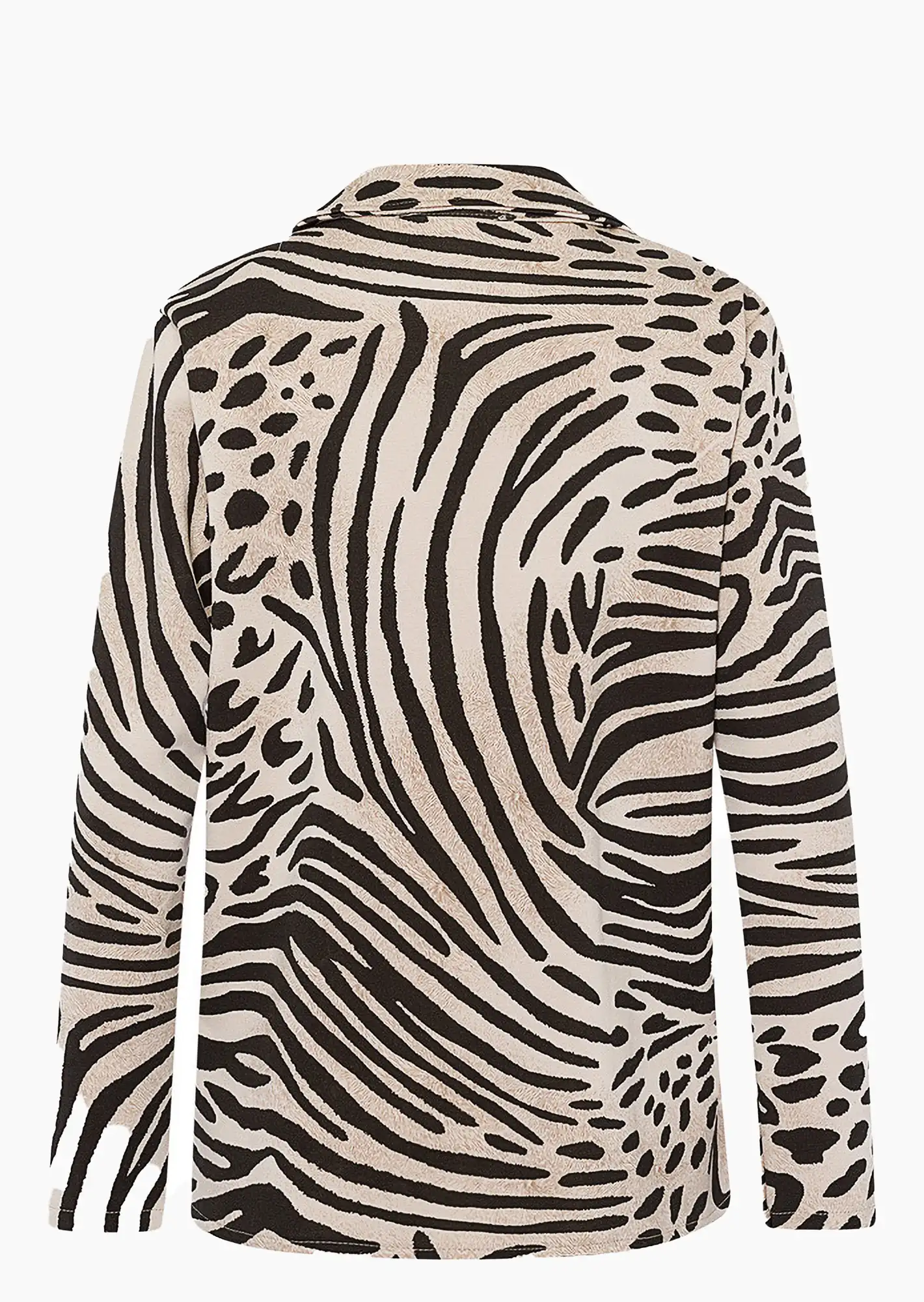 Sweatjacke im Animalstyle, crema