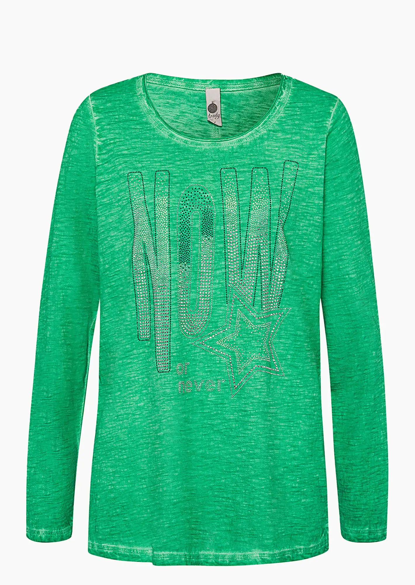 Langarmshirt 'Now', minze