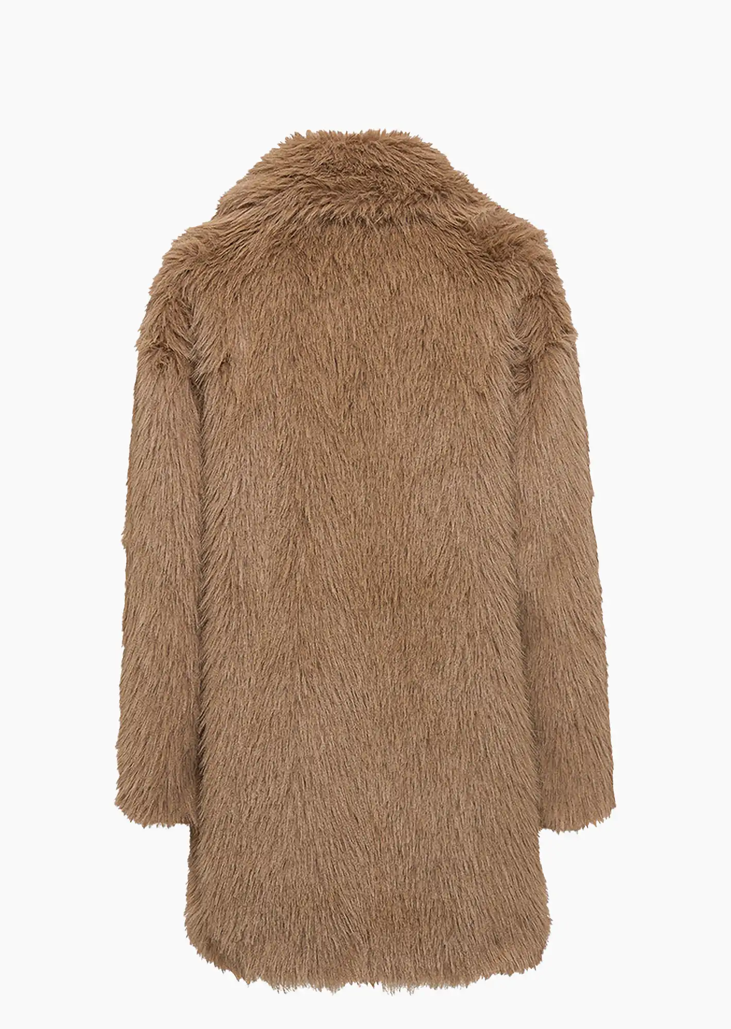 Jacke in Fell-Optik, cappuccino