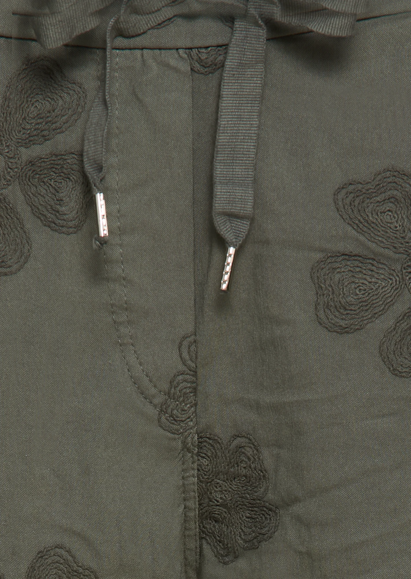 Joggpants Blumen, khaki