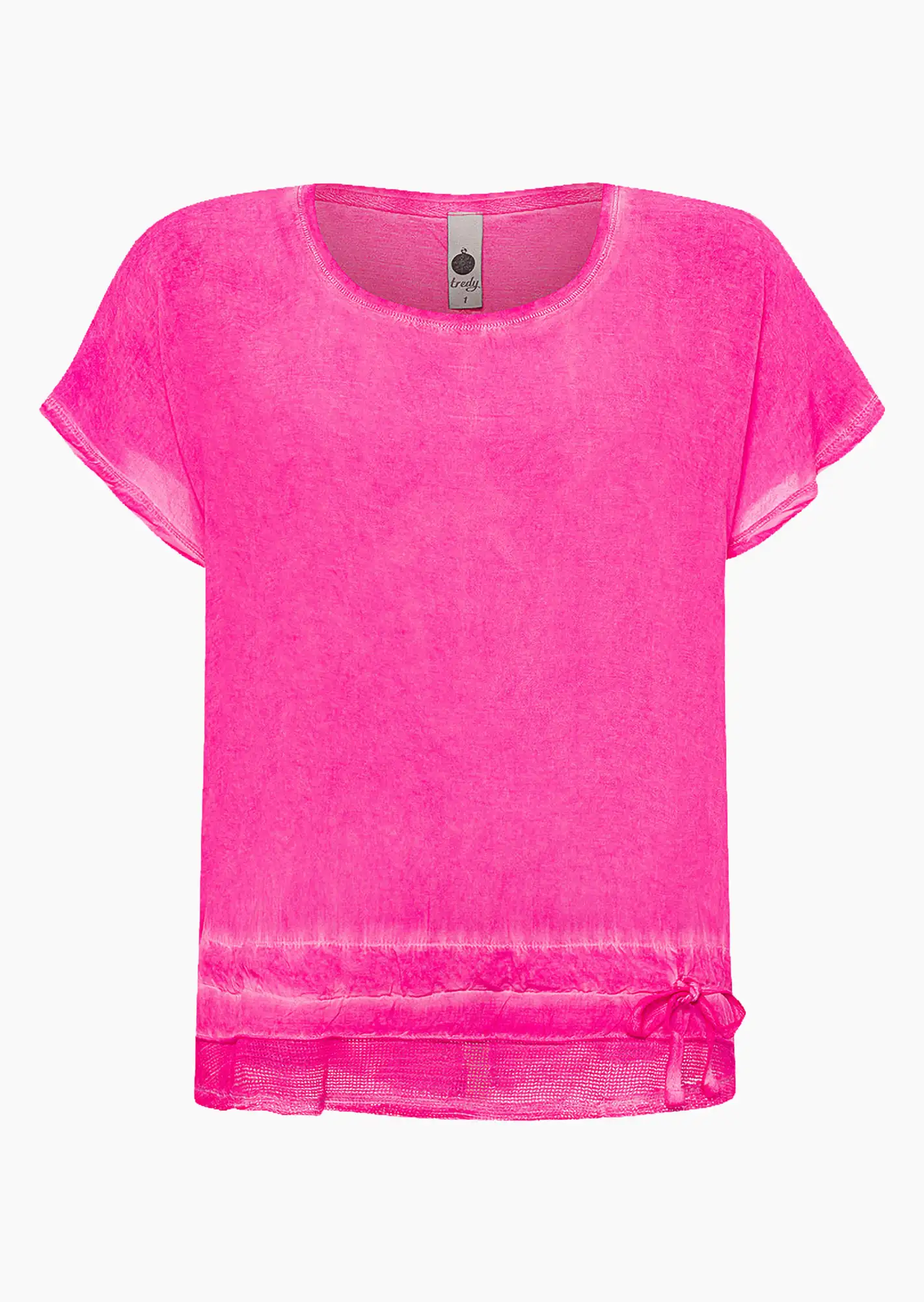 Shirt mit Schnürung, very berry
