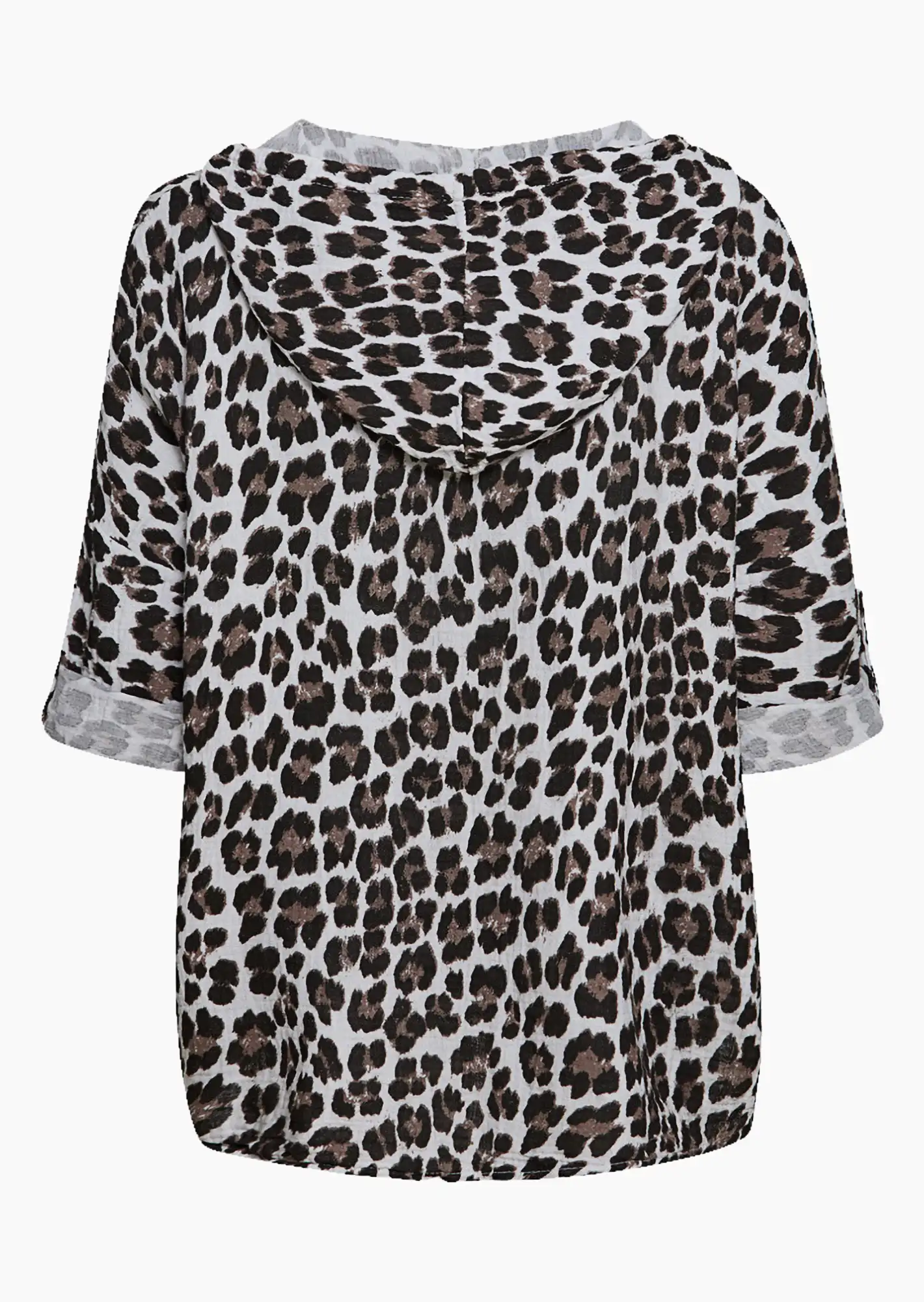 Musselin-Bluse, crema-schwarz