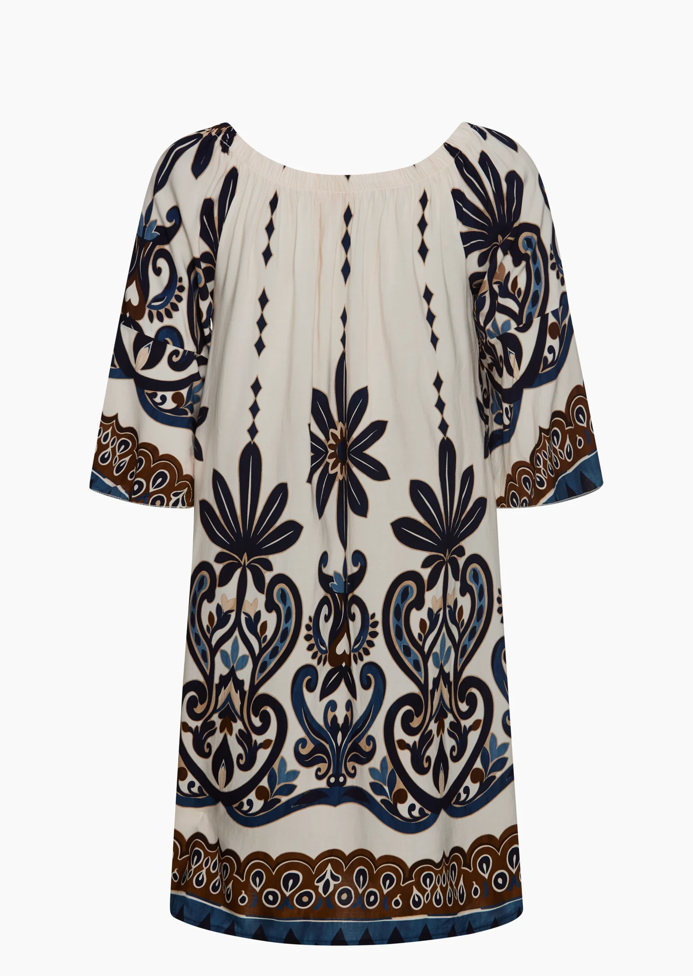 Kleid mit Carmen-Ausschnitt, blau