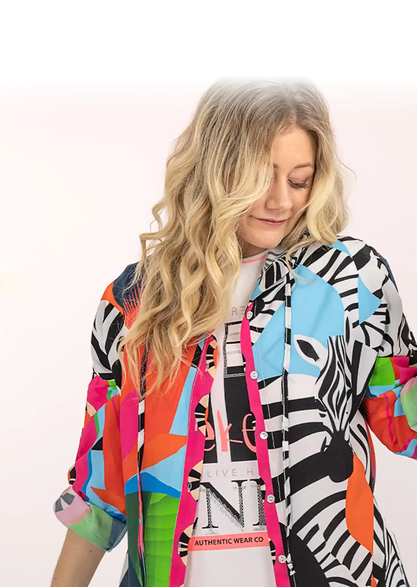 Bluse 'Zebra', bunt