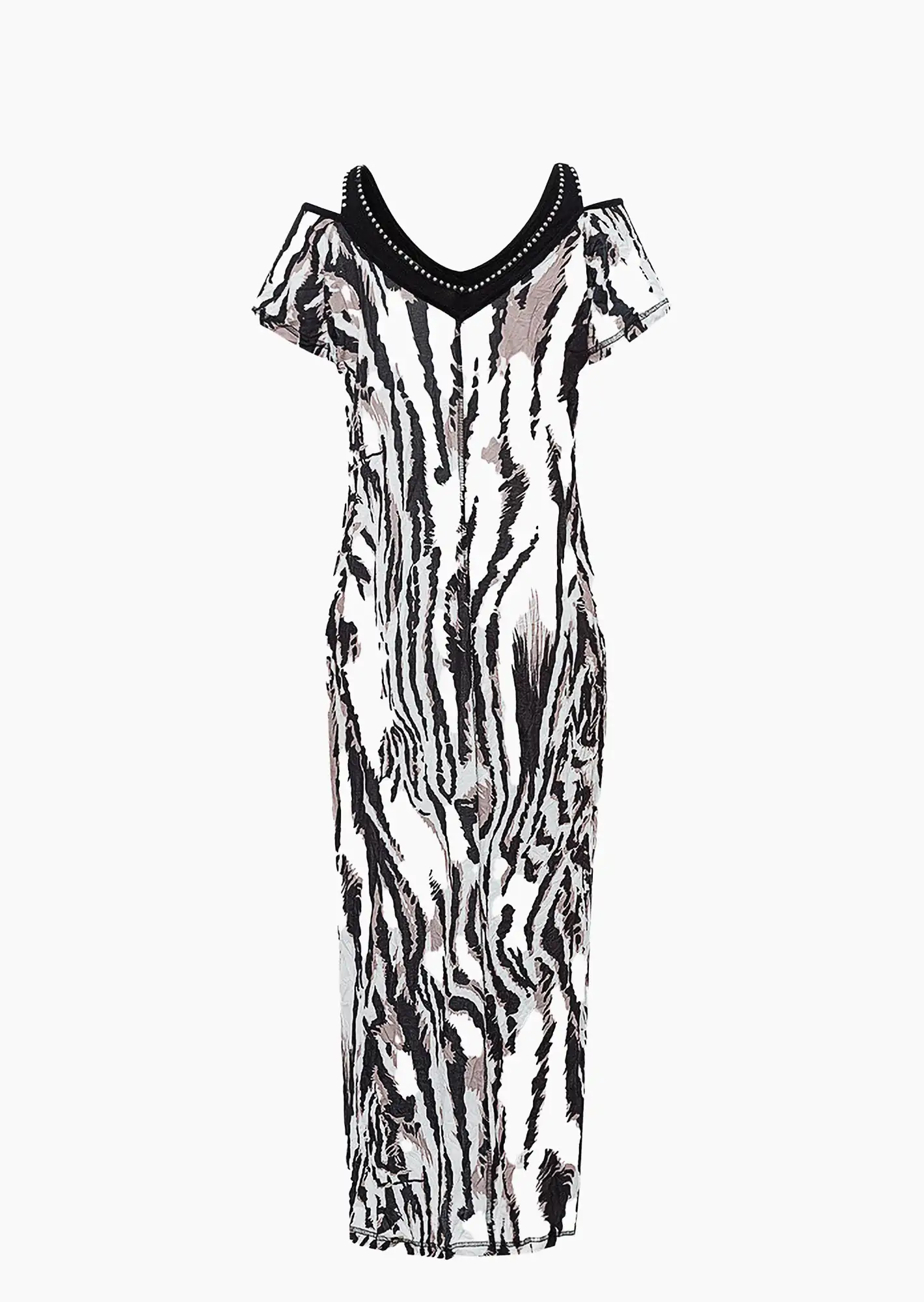 Kleid, schwarz-weiß