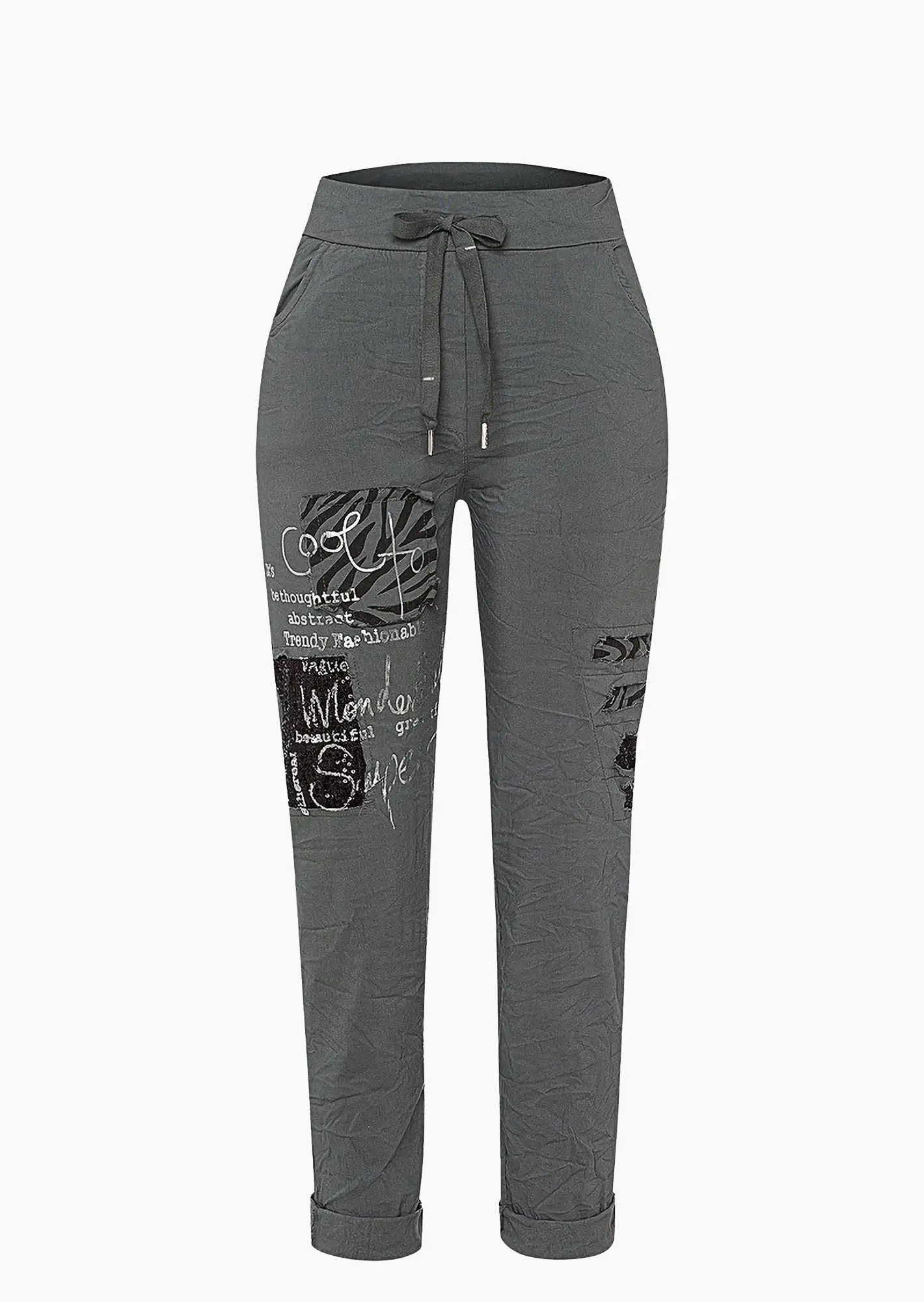 Joggpants mit Patches, oliv