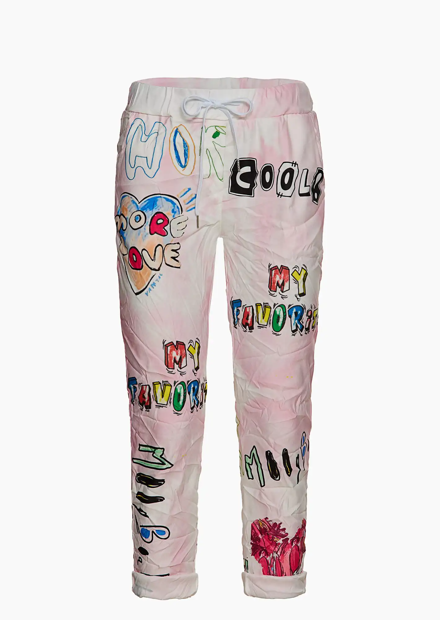 Joggpants gemustert, mandelblüte