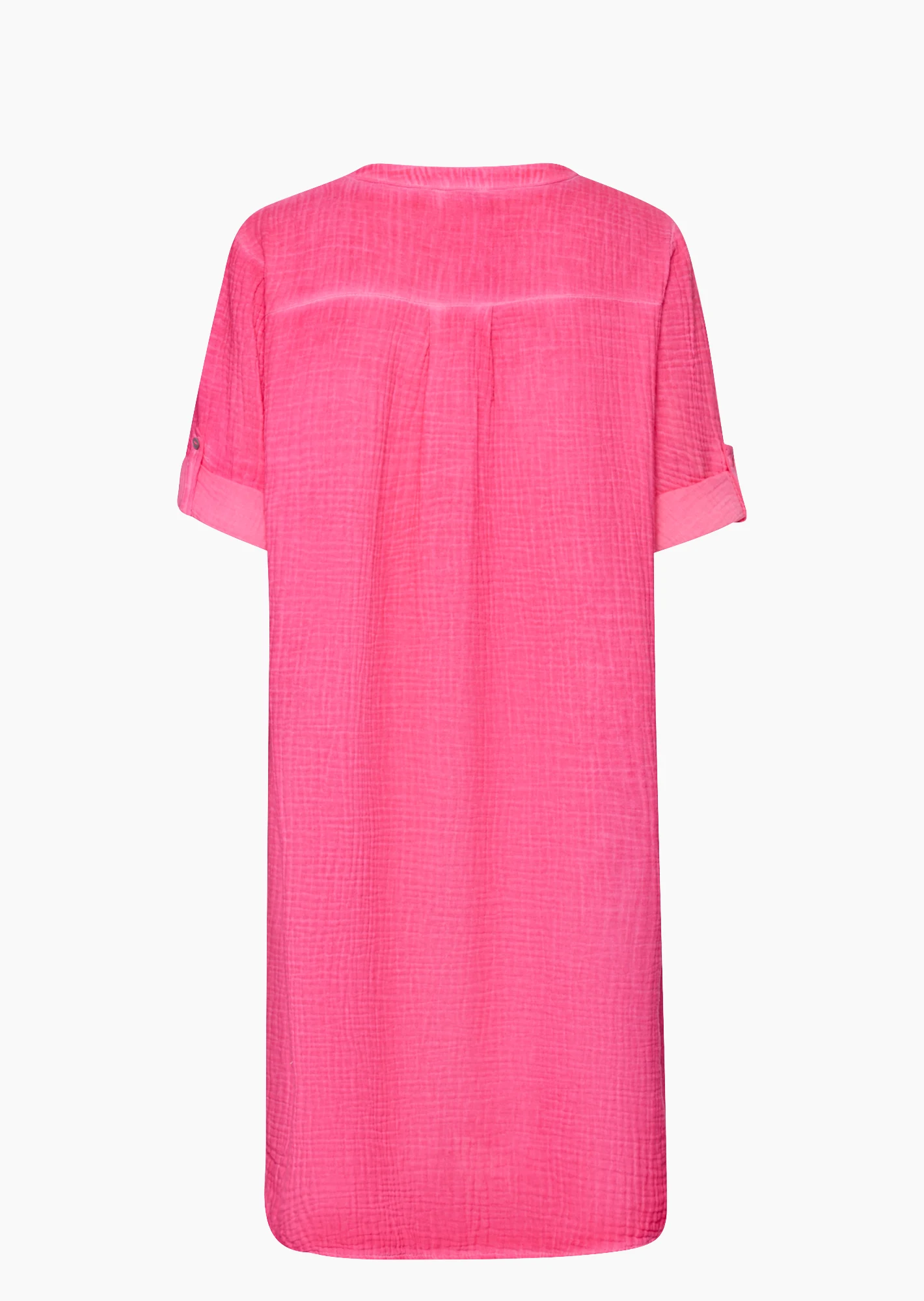 Musselinkleid, neonpink