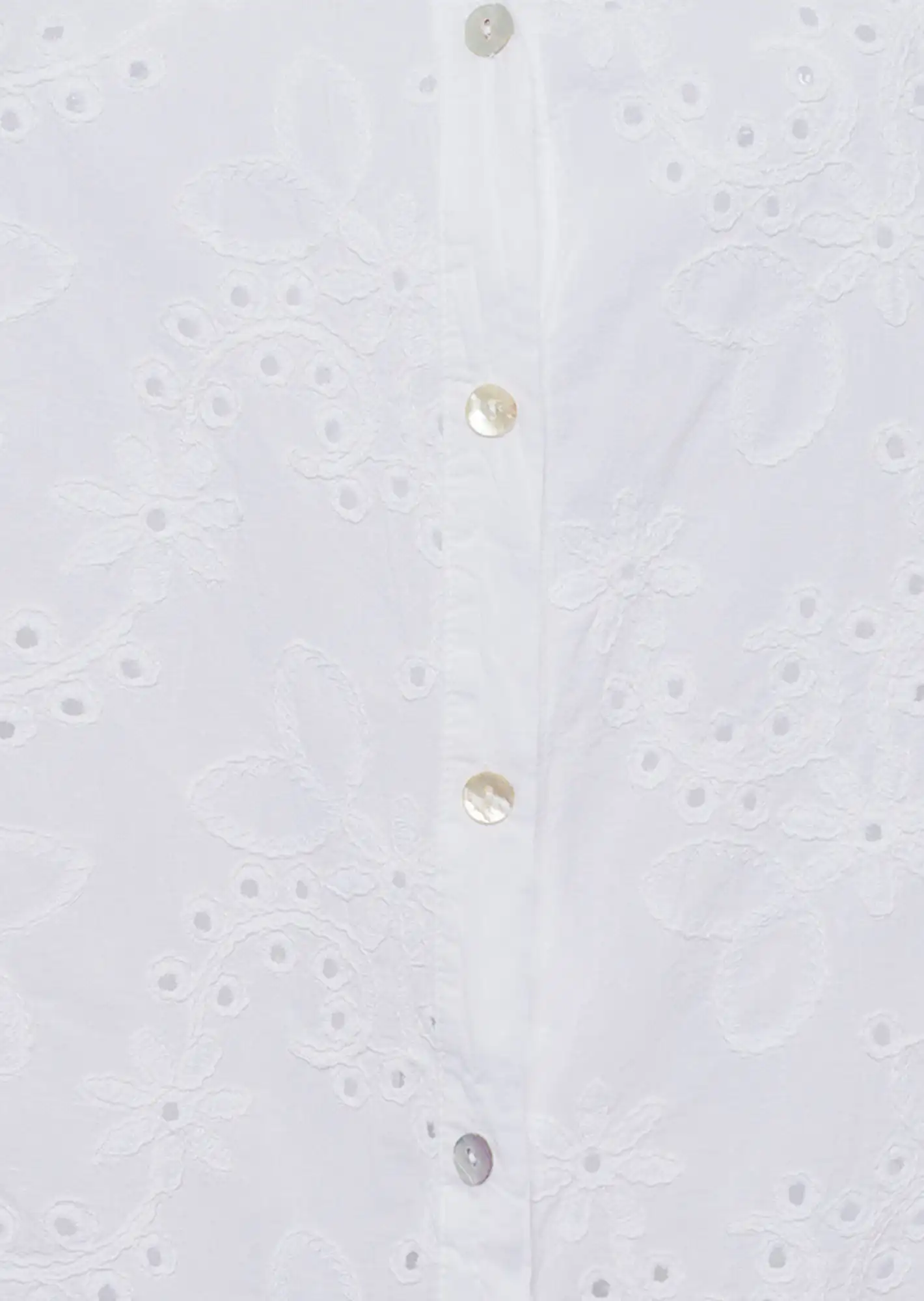 Bluse mit Stickerei, weiß
