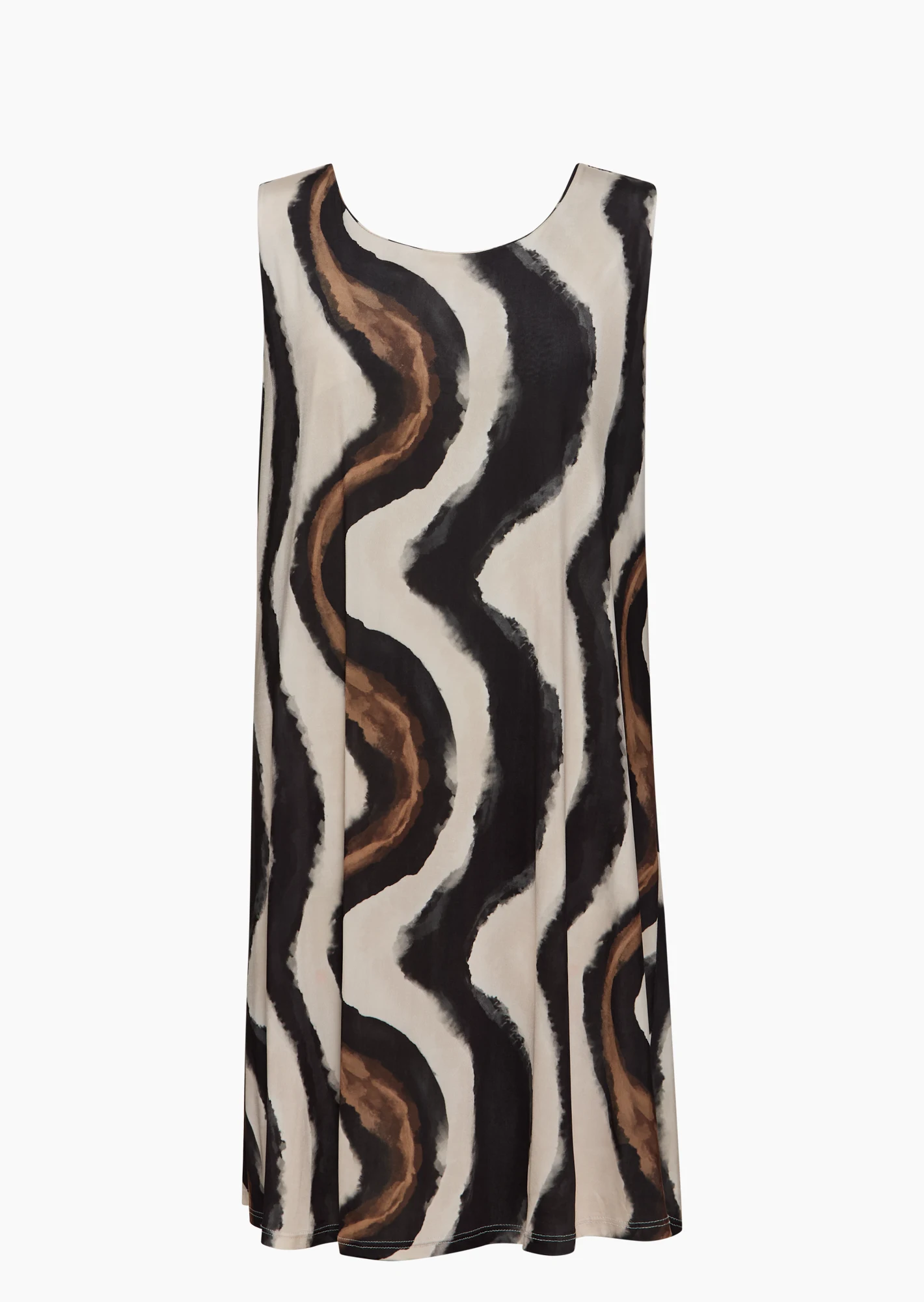 Kleid mit Print, crema-schwarz