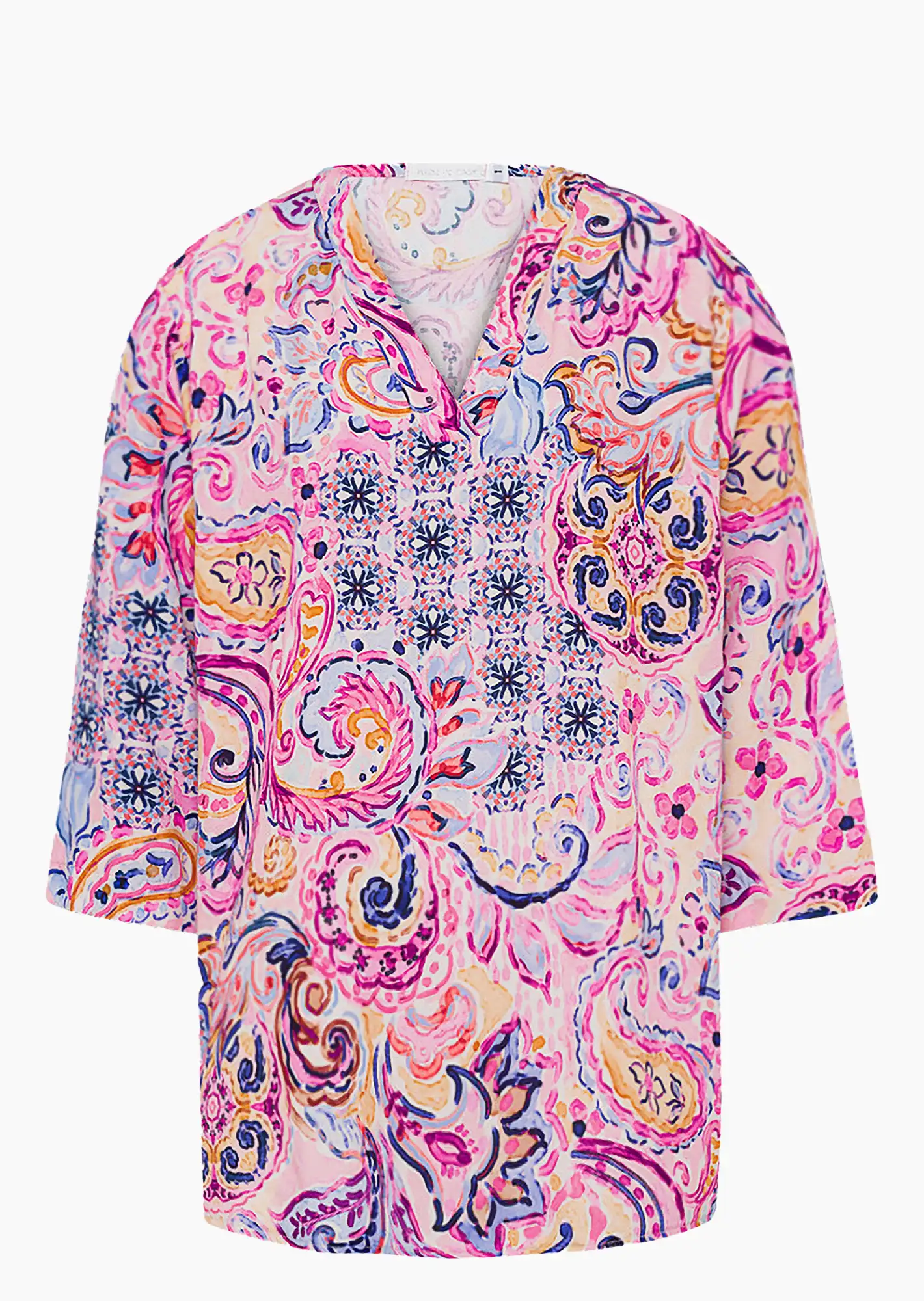 Bluse im Alloverprint, pink