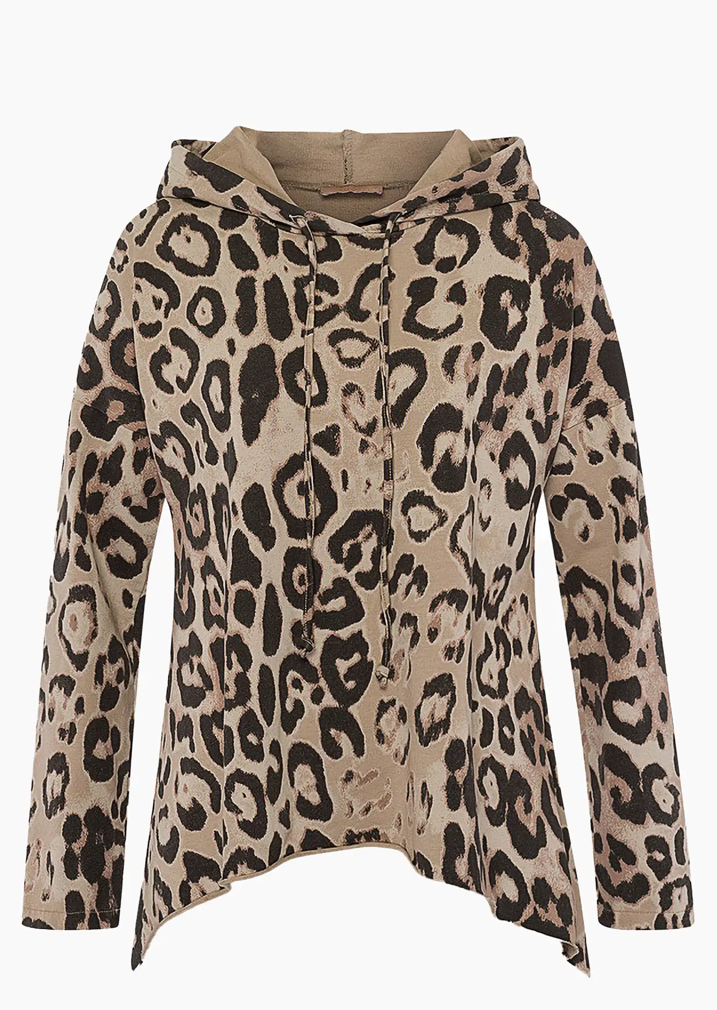 Sweatpullover im Animalprint, taupe