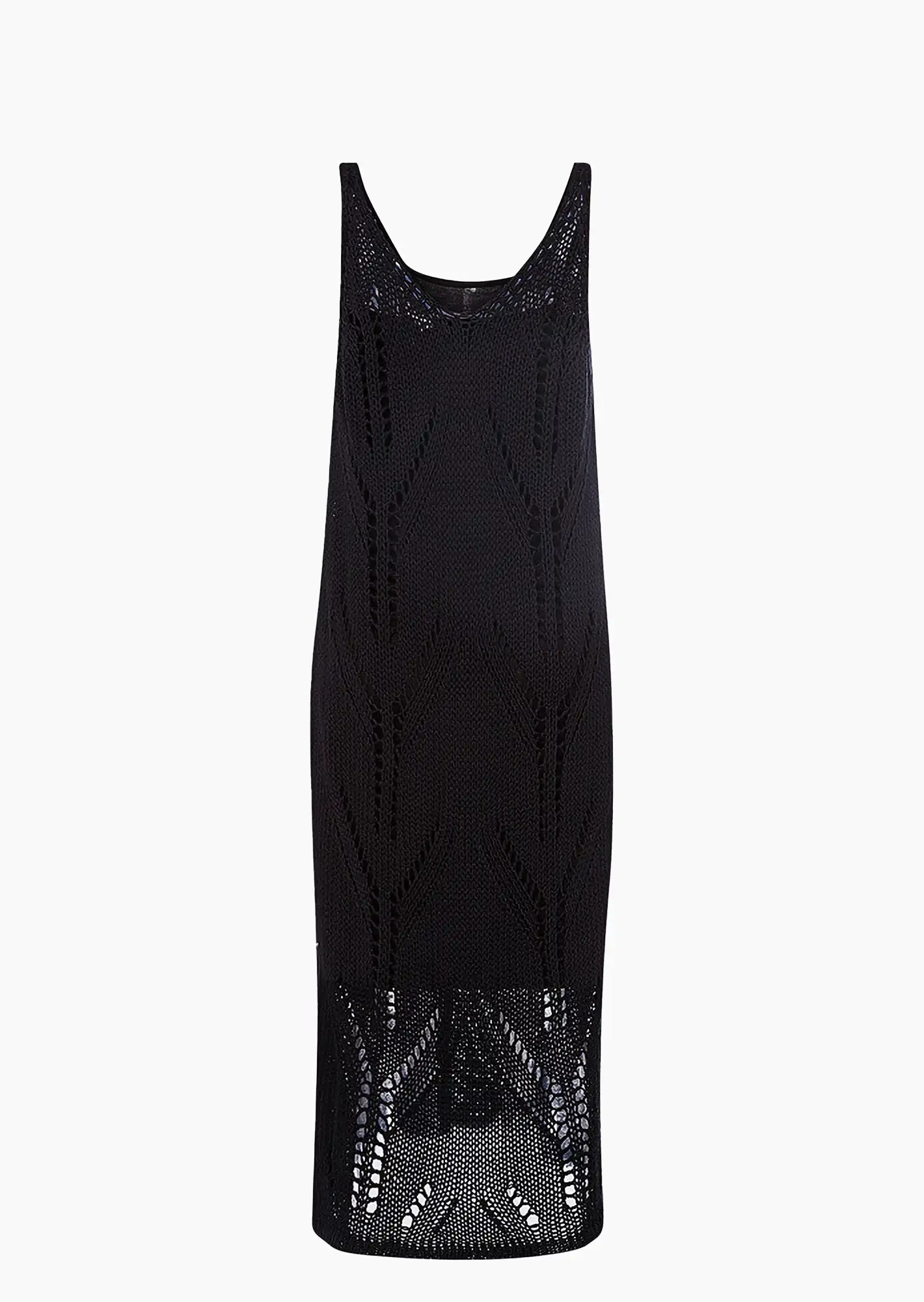 2 in 1 Häkelkleid, schwarz