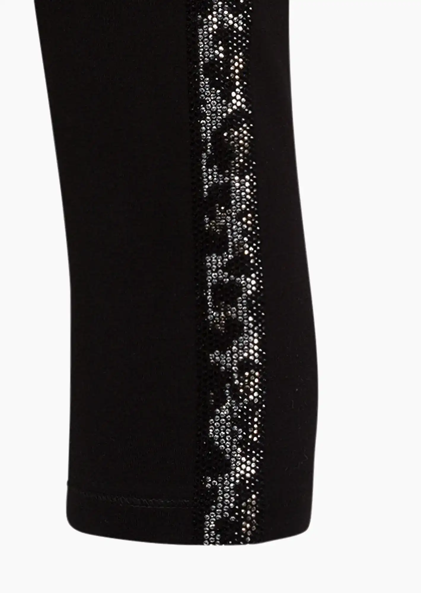 Leggings mit Galonstreifen, schwarz