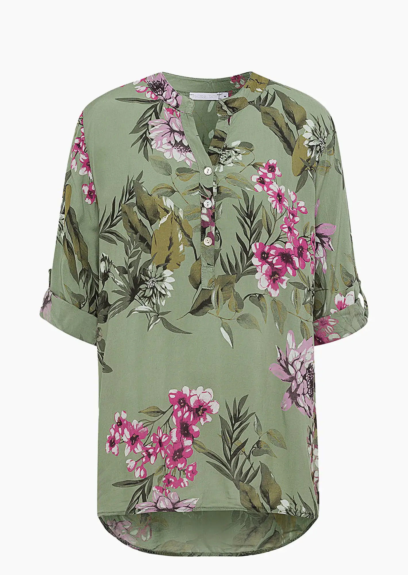 Bluse 'Blüten', salbei