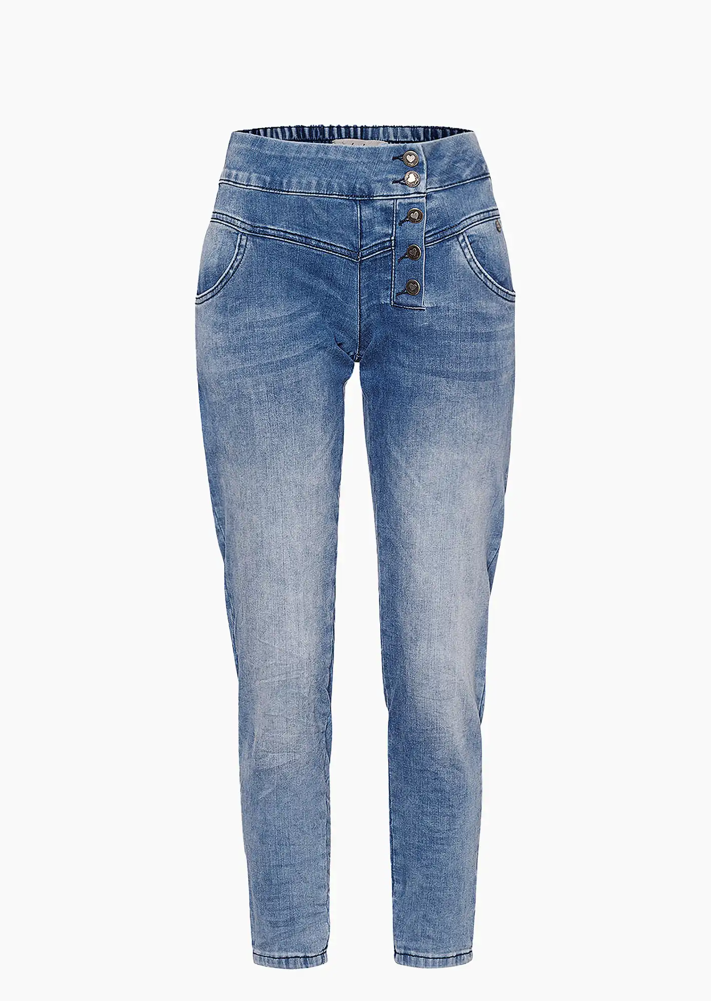 Jeans mit Knopfleiste, blue denim