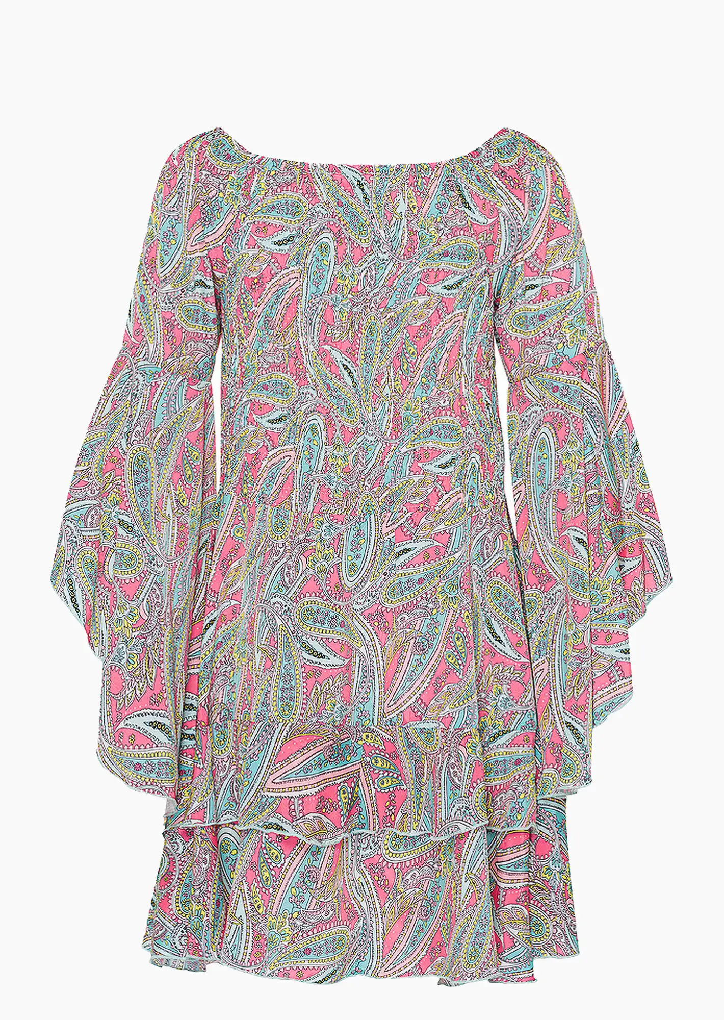 Bluse mit Volant, bunt