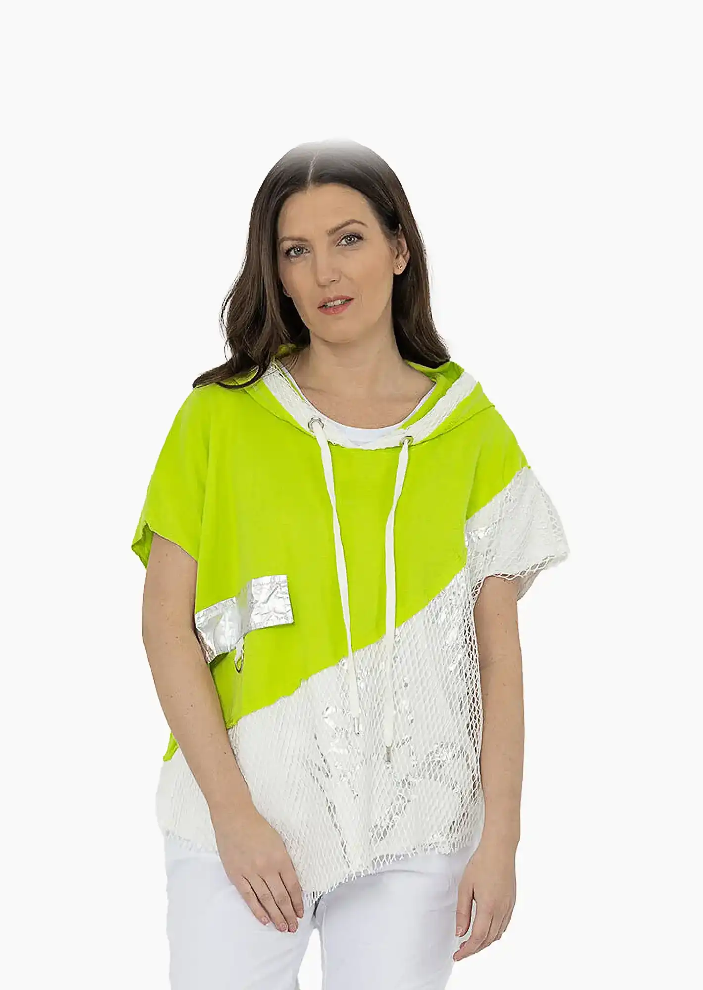 Sweatshirt 'Asymmetrie', juicy flash