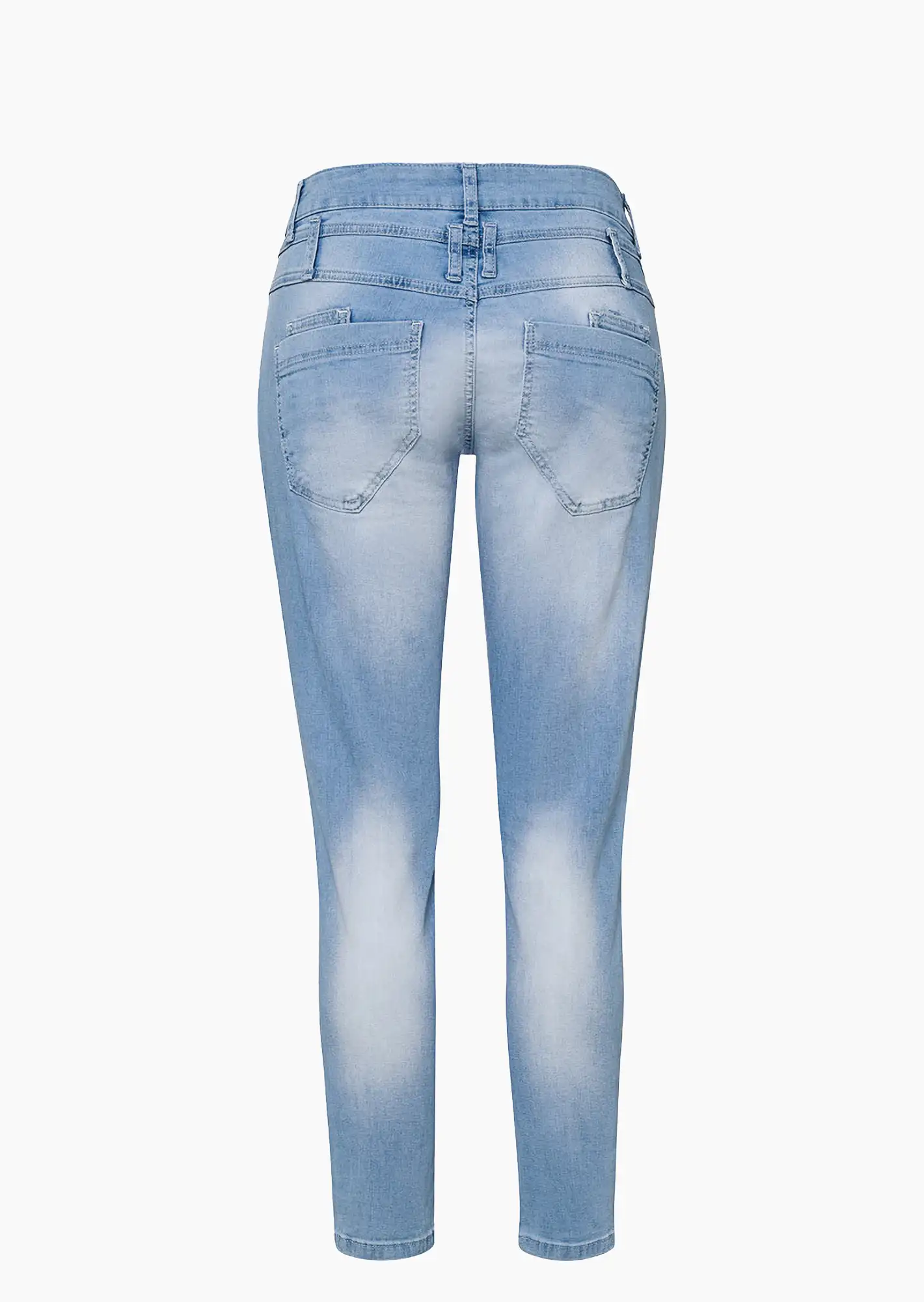 Jeans mit Herzen, light blue denim