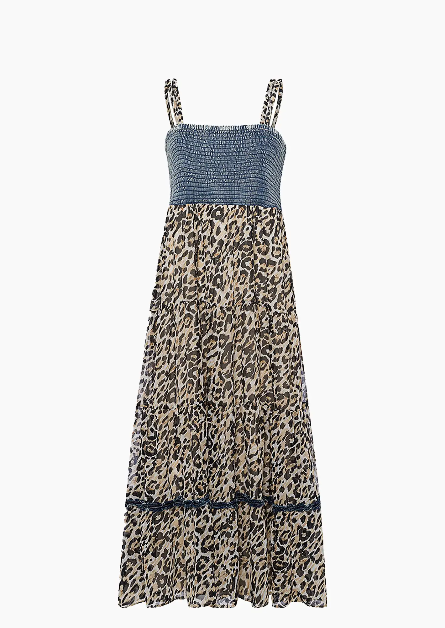 Kleid im Alloverprint, blue denim