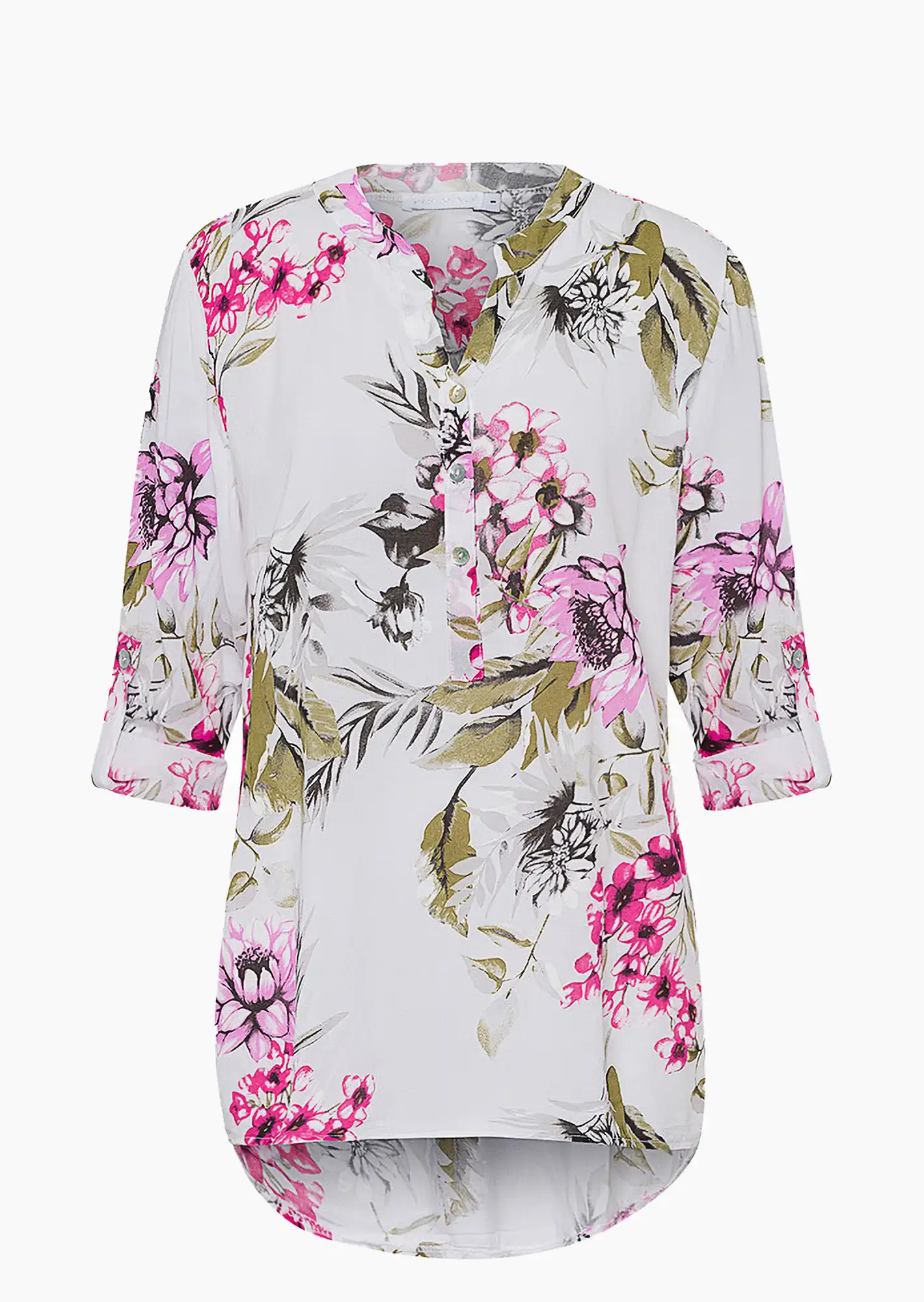 Bluse 'Blüten', weiß