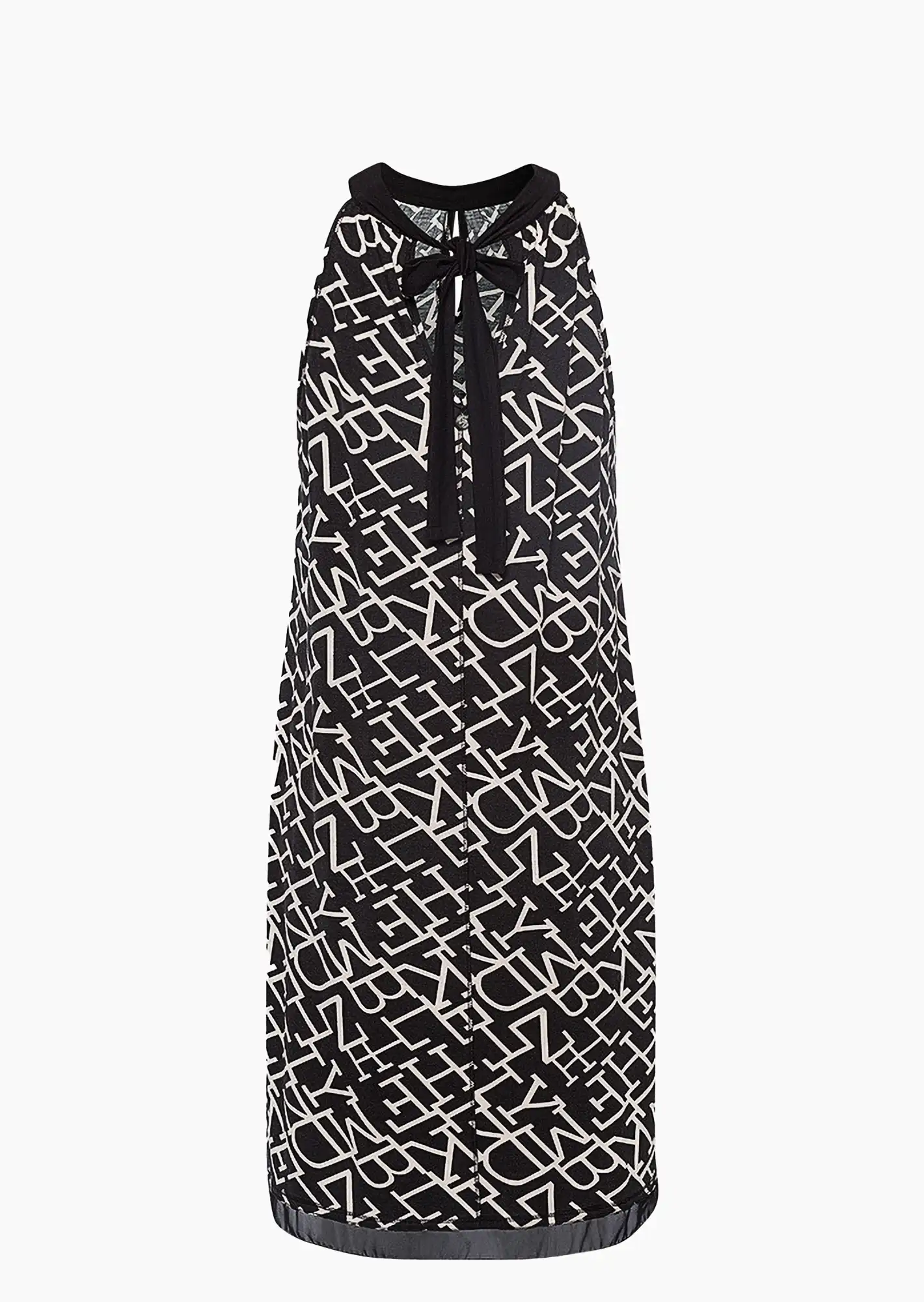 Jersey-Kleid, schwarz-crema