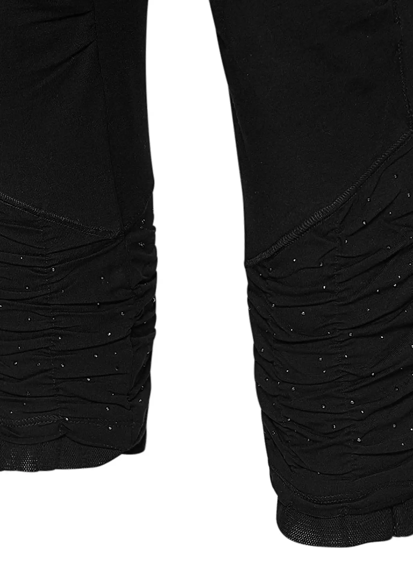 Leggings mit Ziersteinen, schwarz
