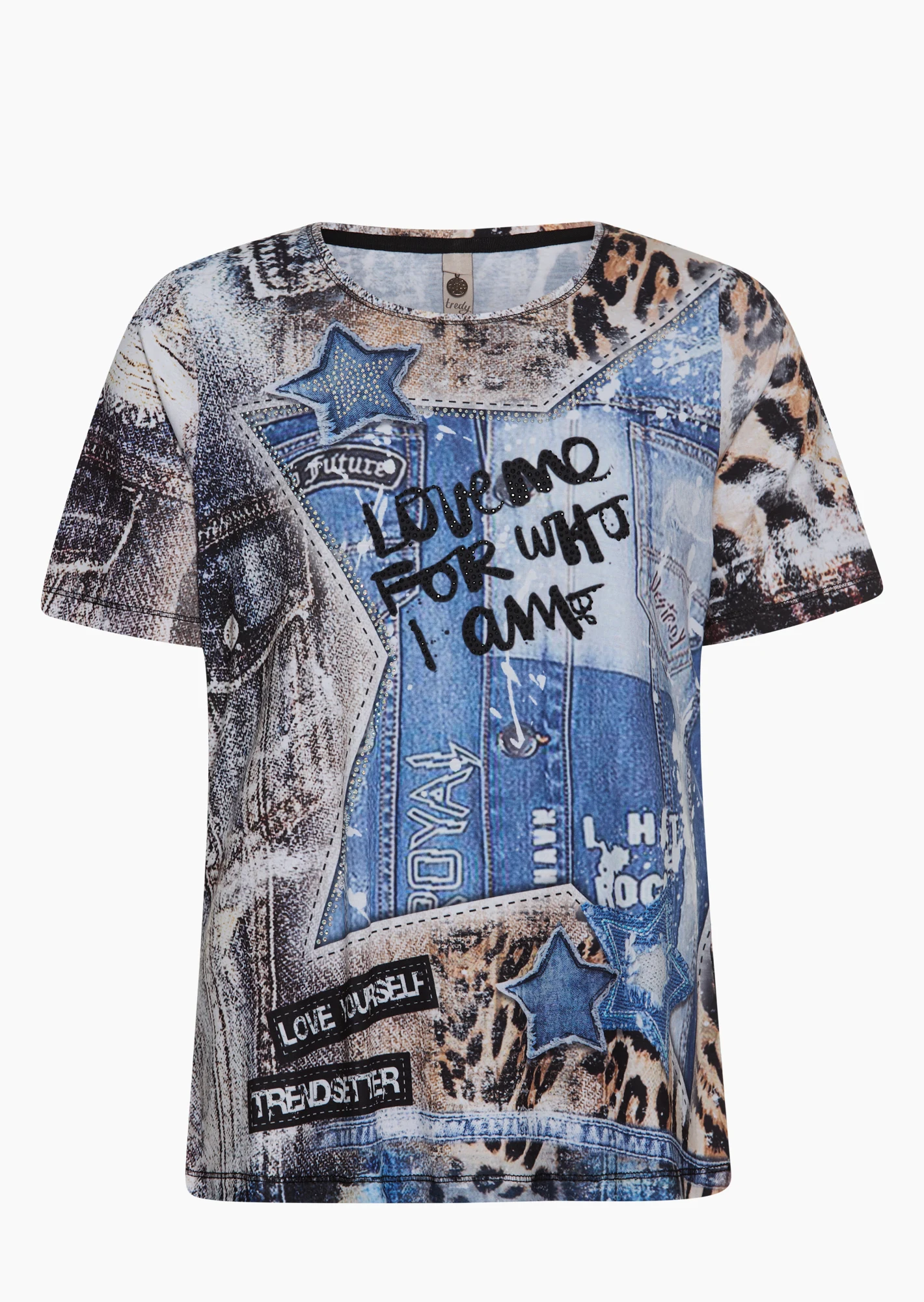 Shirt 'love me', denim 
