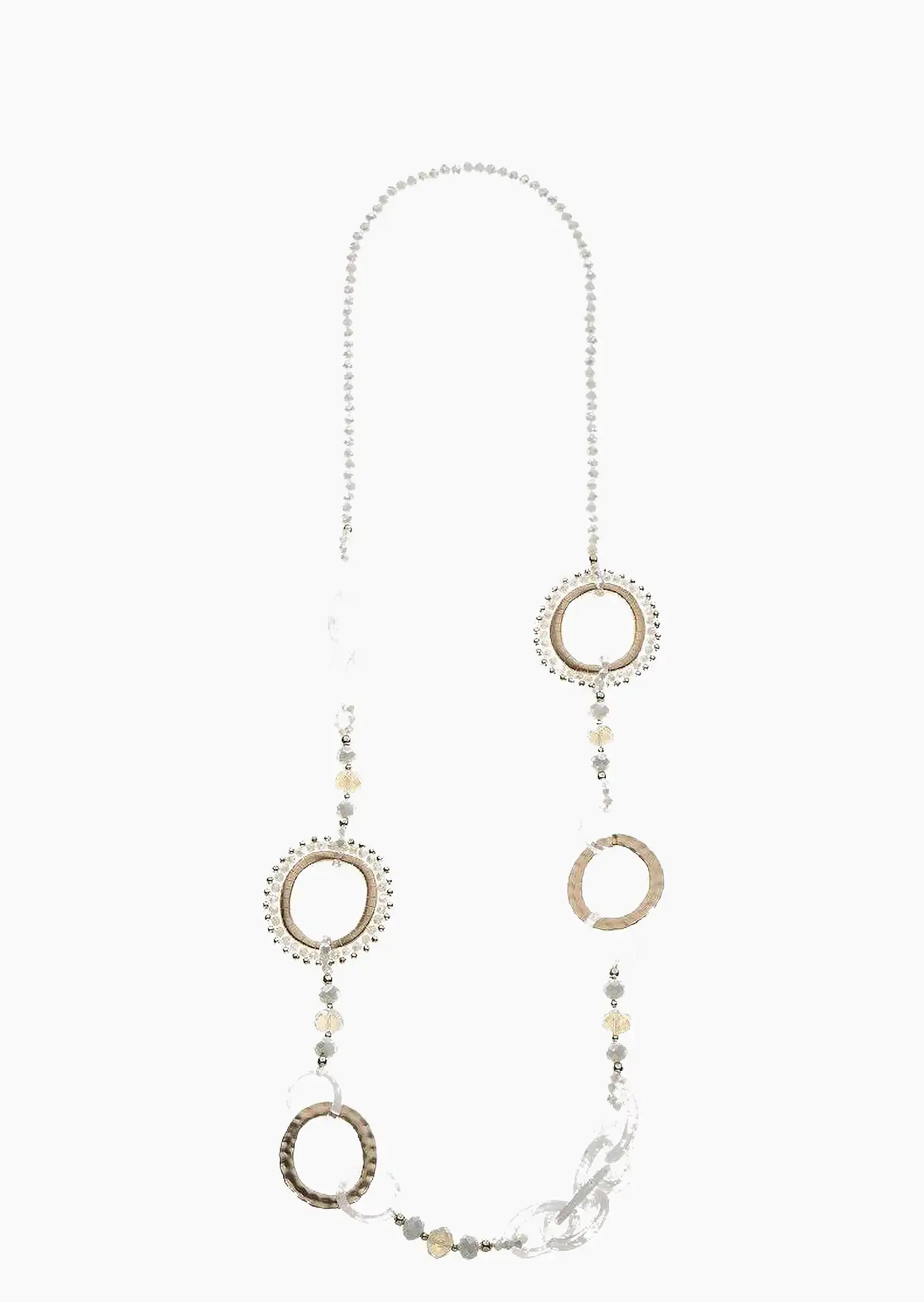 sommerliche Kette, gold-weiß