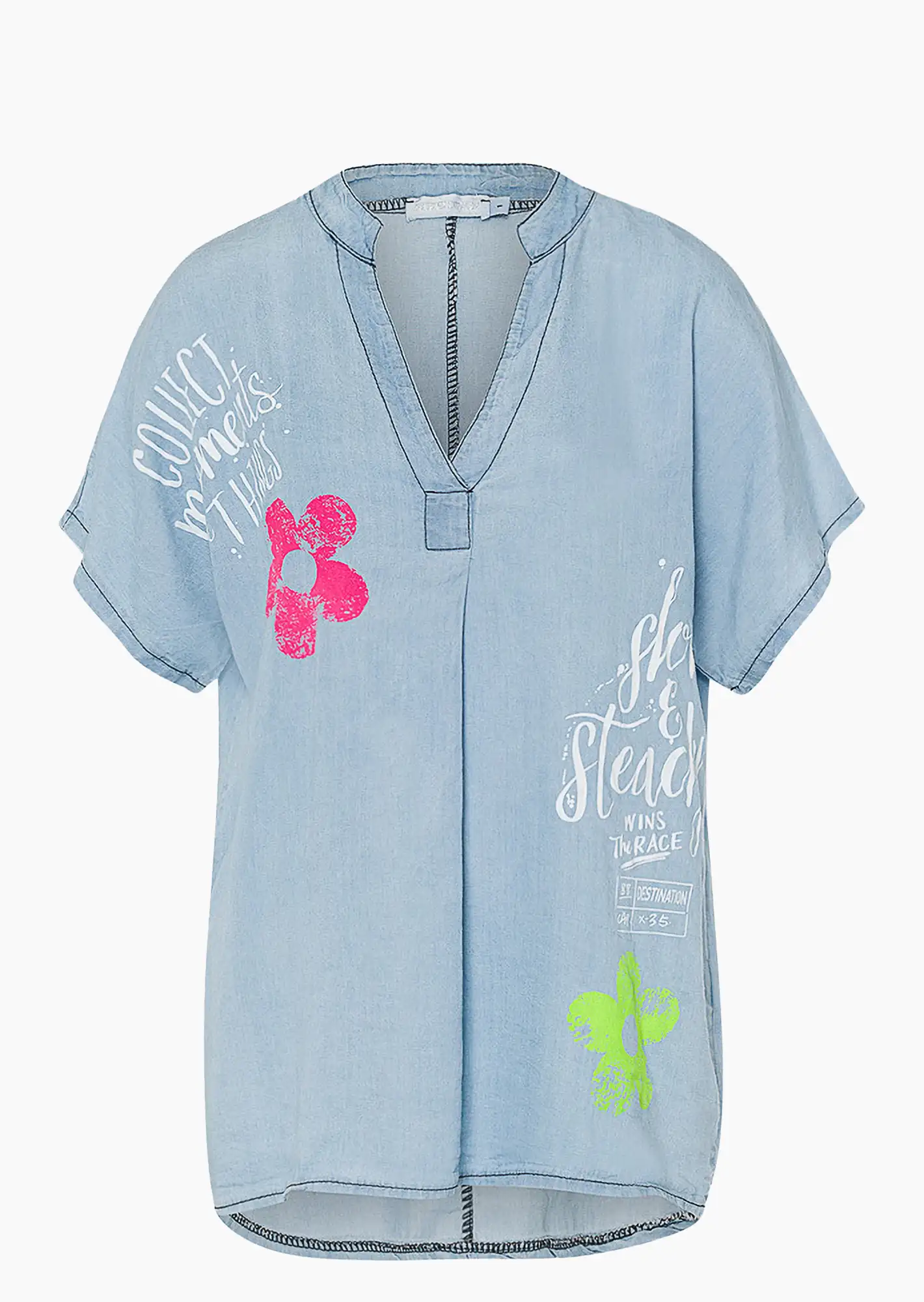 Bluse, light blue denim