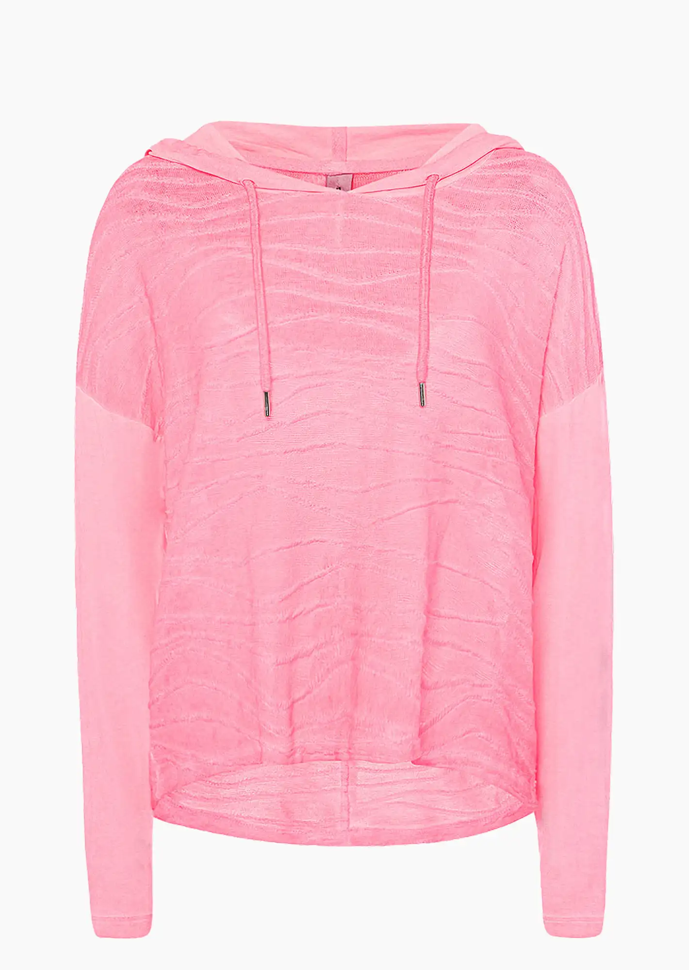 Langarmshirt mit Muster, neon lobster
