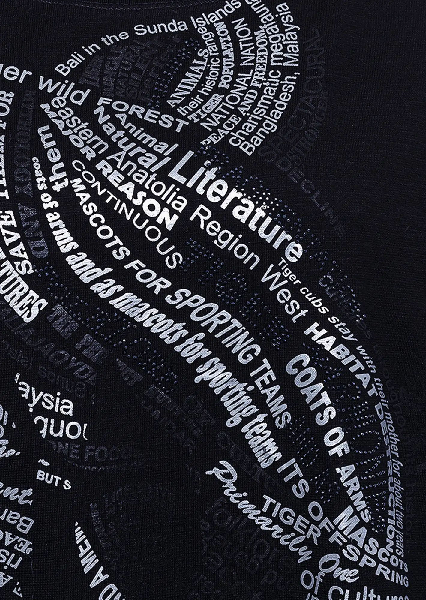 Langarmshirt mit Lettering, schwarz