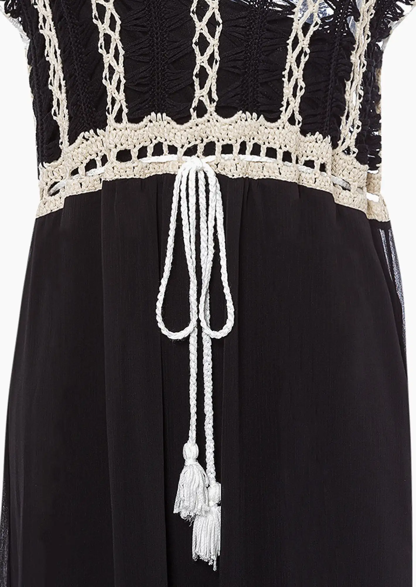 Kleid mit Crochet 2 in 1, schwarz