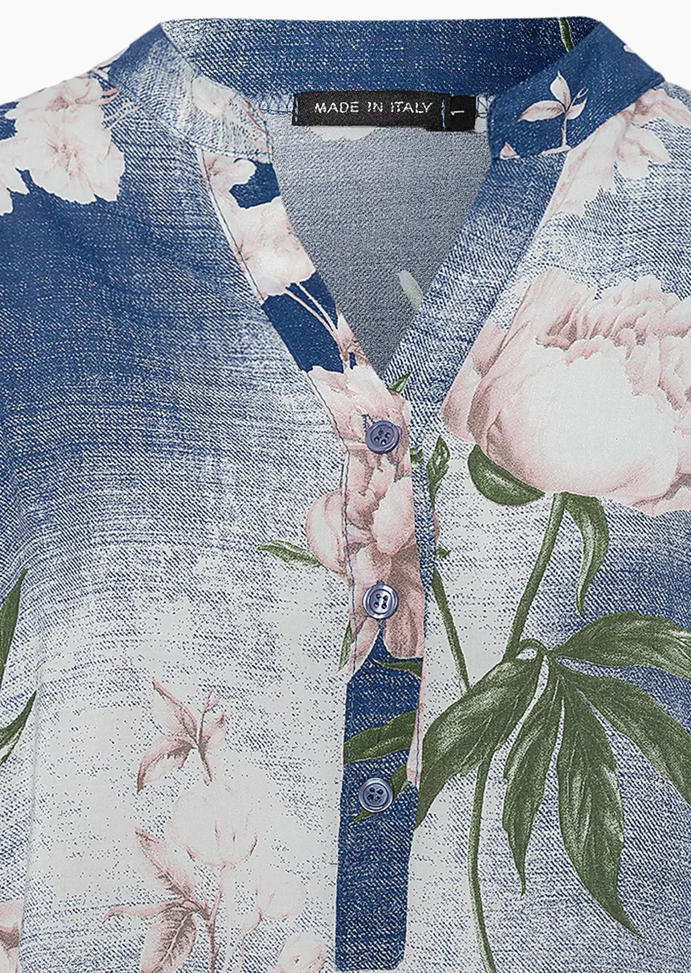 Bluse 'Flower', blue