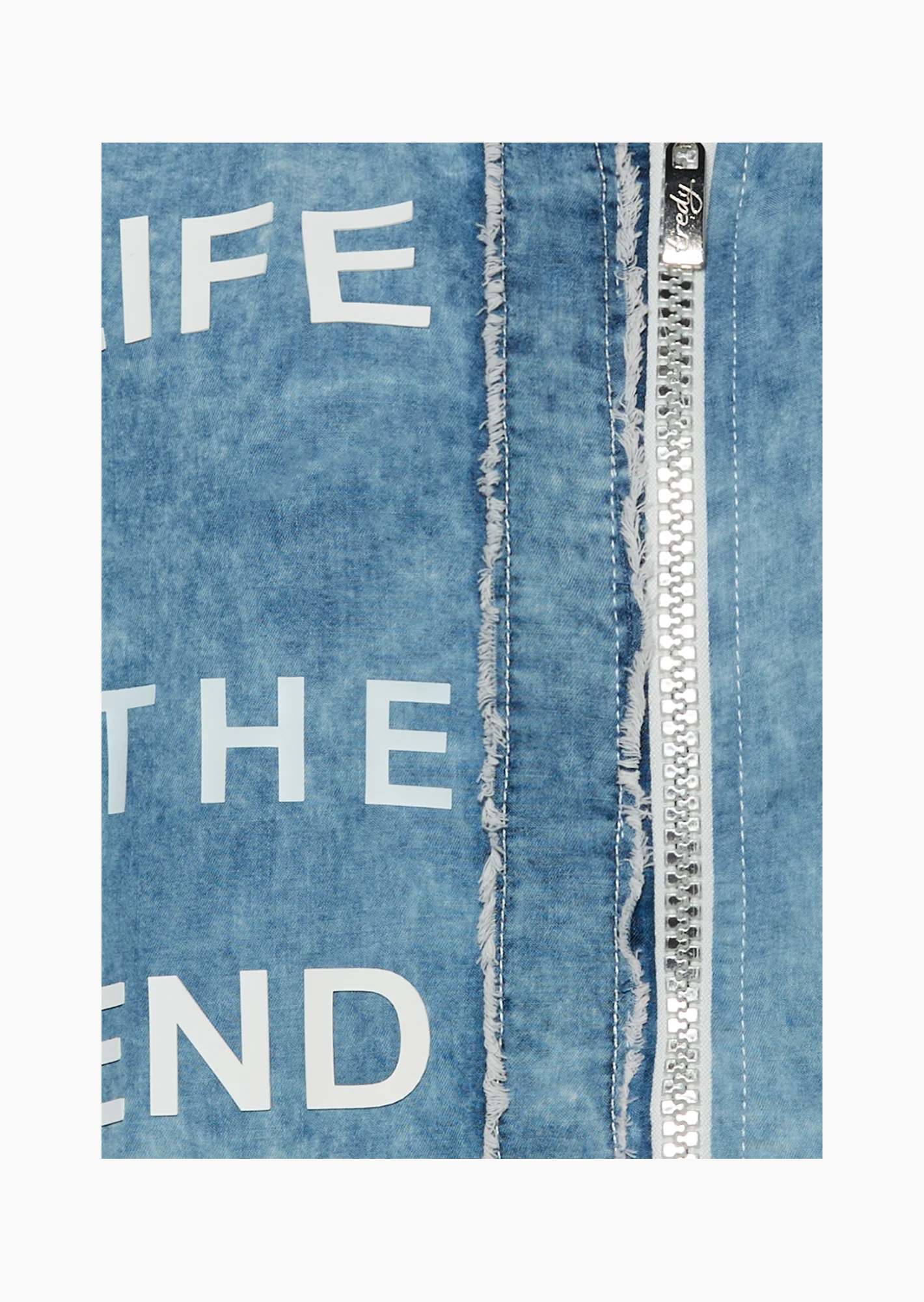Jeansjacke mit Kapuze, light blue denim
