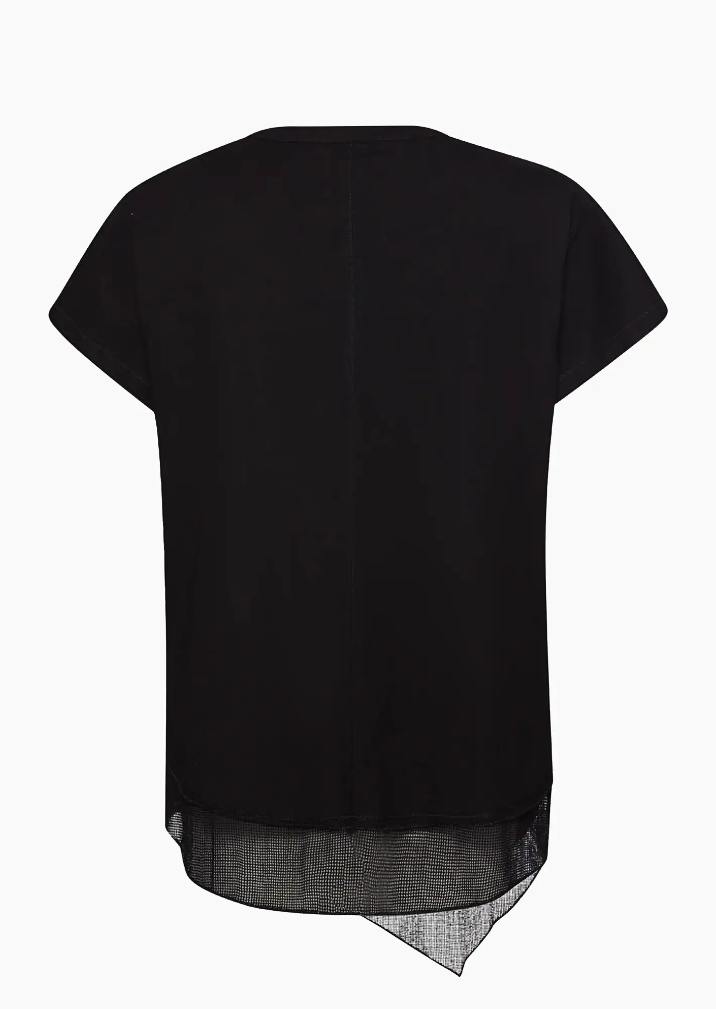 Shirt mit Reißverschluss, schwarz