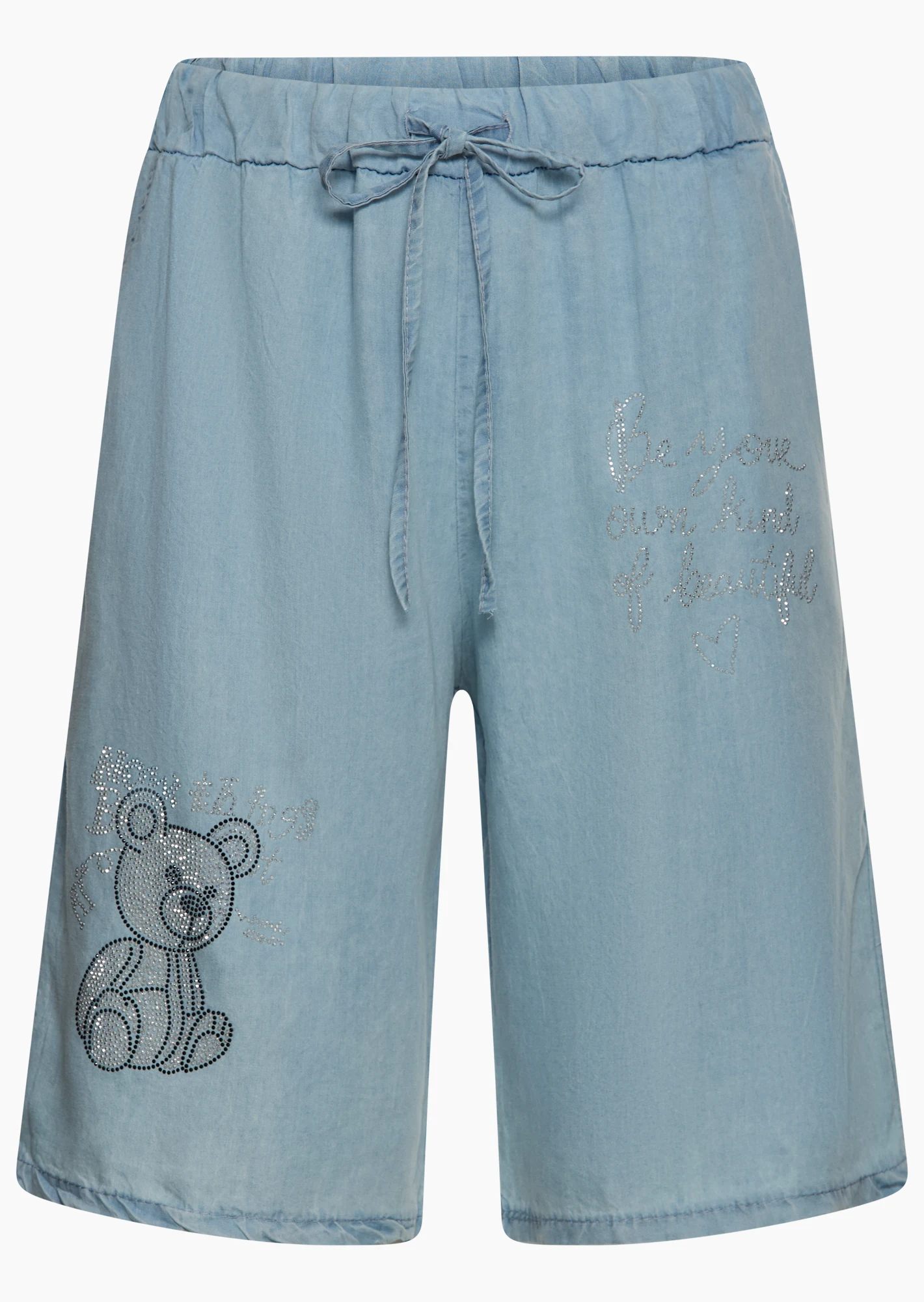 Shorts 'Bärchen', bleached denim